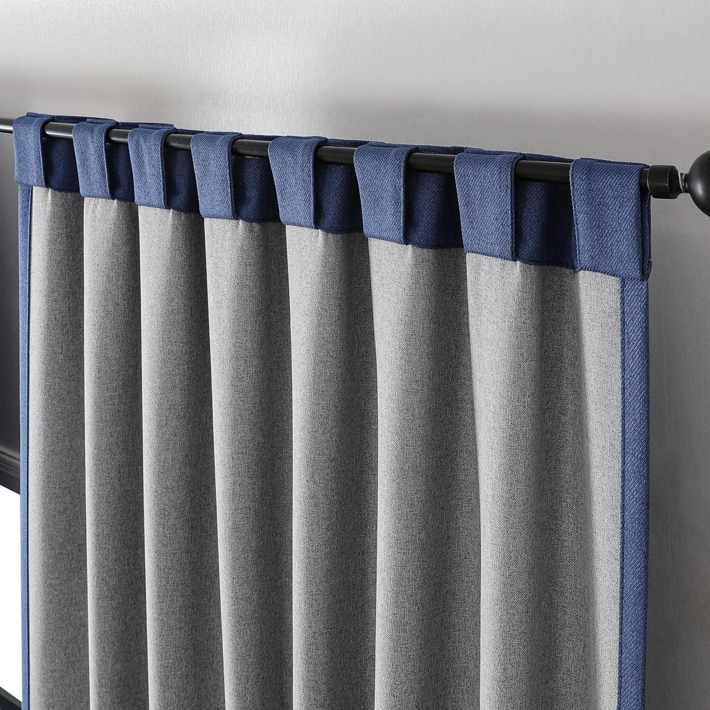 Joydeco Custom Blackout Curtains for Bedroom, Total Blackout Curtains Back Tab & Rod Pocket, Solid Thermal Insulated Window Drapes Luxury Decor for Living Room 1 Panel (Custom Size, Twilight Blue)