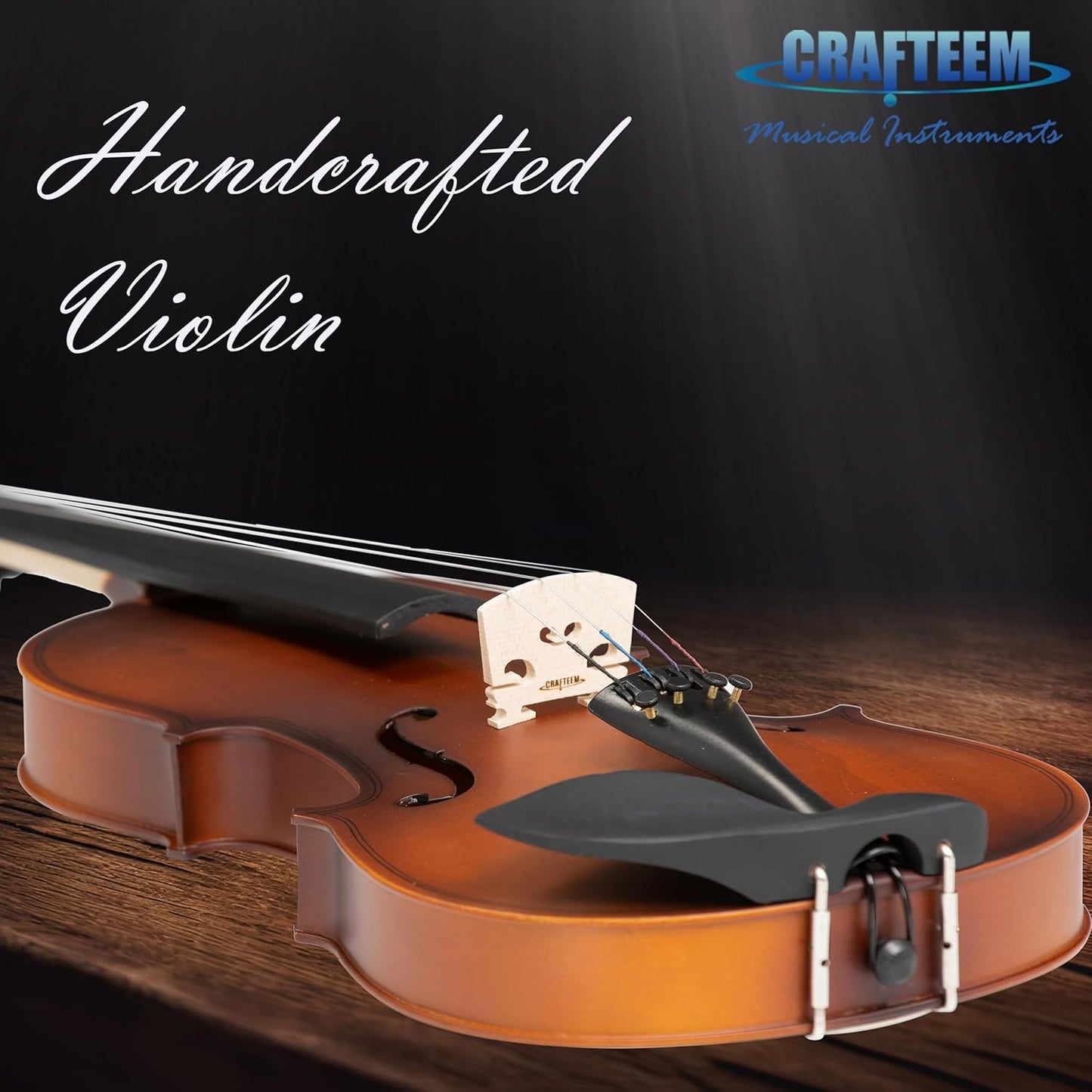 Handcrafted Premium Violin Outfit for Kids Beginner, Student, and Adults -Perfect Your Sound and Unlock Your Musical Potential with Confidence. (Matte Antique, 1/2)
