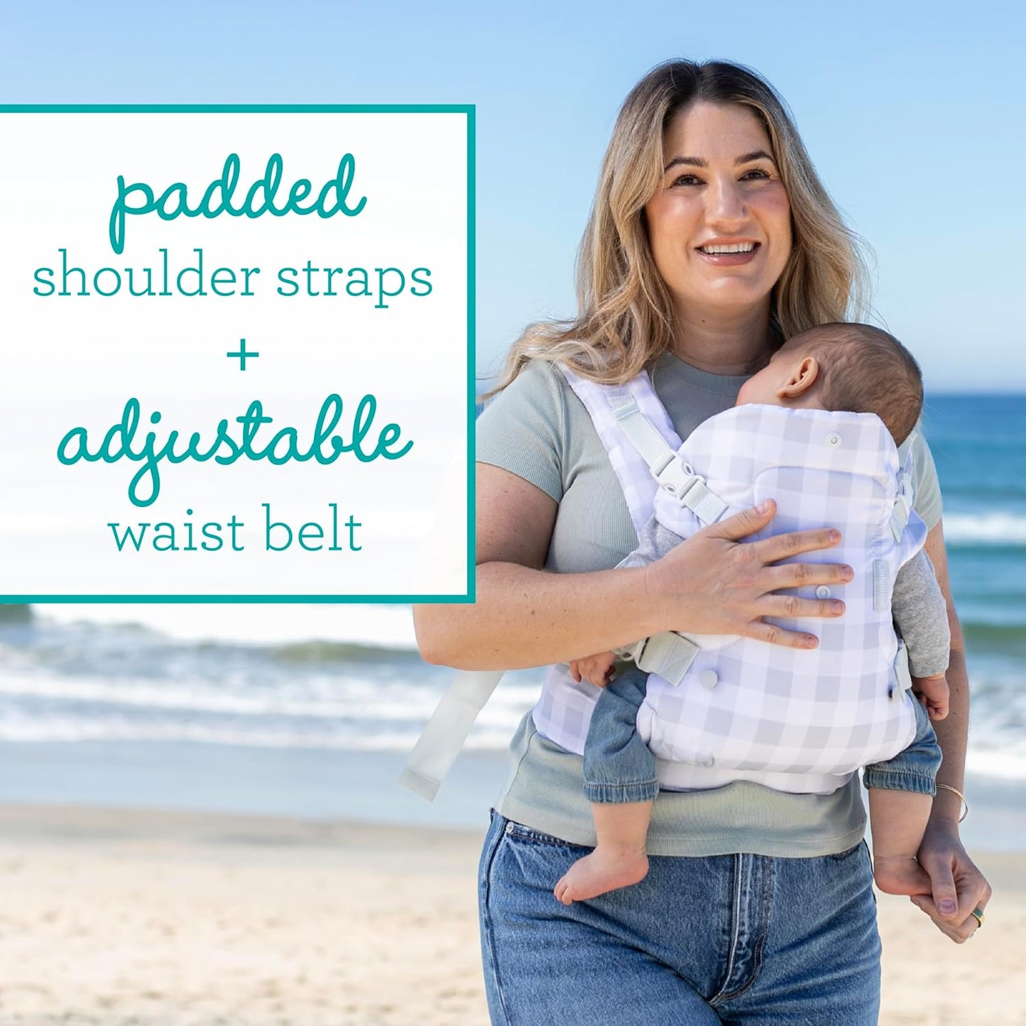 Infantino Flip Advanced 4-in-1 Baby Carrier - Ergonomic, Convertible, Face-in and Face-Out Front and Back Baby Carrier for Newborn to Toddler 8-32 lbs, Plaid