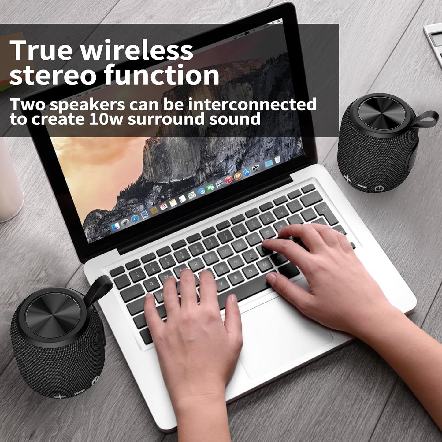 Portable Bluetooth Speakers Wireless Mini Speaker Bluetooth 5.0, 360 HD Surround Sound Stereo, IPX7 Waterproof for Travel, Pool and Outdoor Shower Speaker