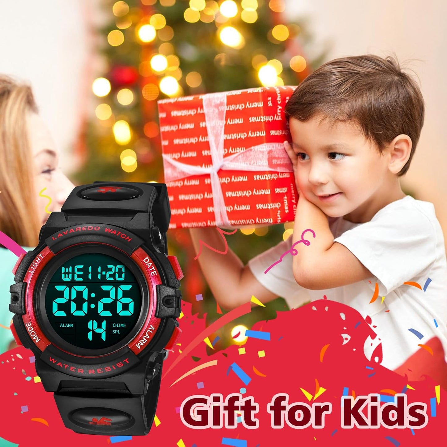 Kids Watch,Boys Watch for 3-15 Year Old Boys,Digital Sport Outdoor Multifunctional Chronograph LED 50 M Waterproof Alarm Calendar Analog Watch for Children with Silicone Band,Kids Gift