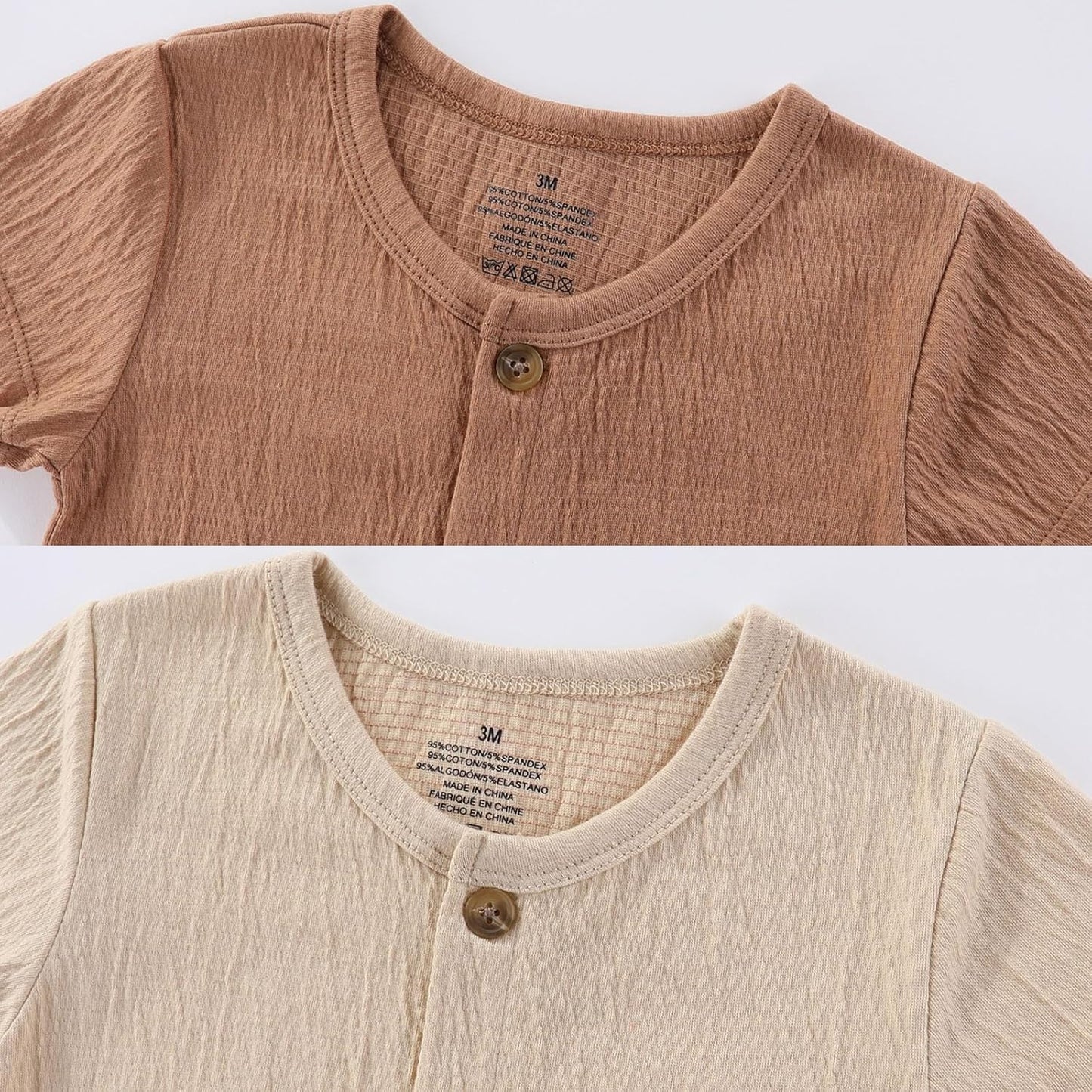 Baby Girl Romper Button Jumpsuit Summer Infant Boy Clothes for 0-24 Months