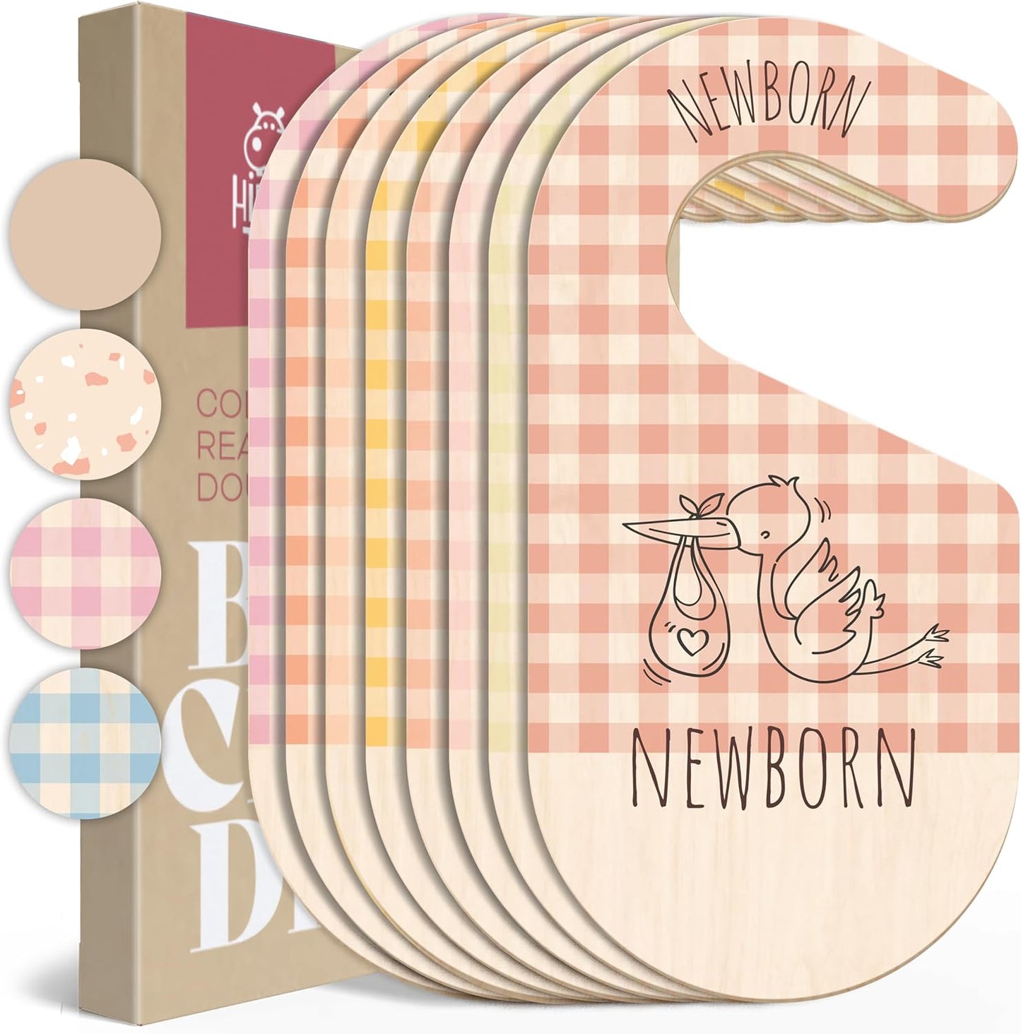 Baby Clothes Organizer - Pink Baby Closet Dividers for Nursery Decor, Storage & Organization - 8 Size Closet Dividers for Hanging Clothes, Gender Neutral Nursery Must-Haves & Accessories