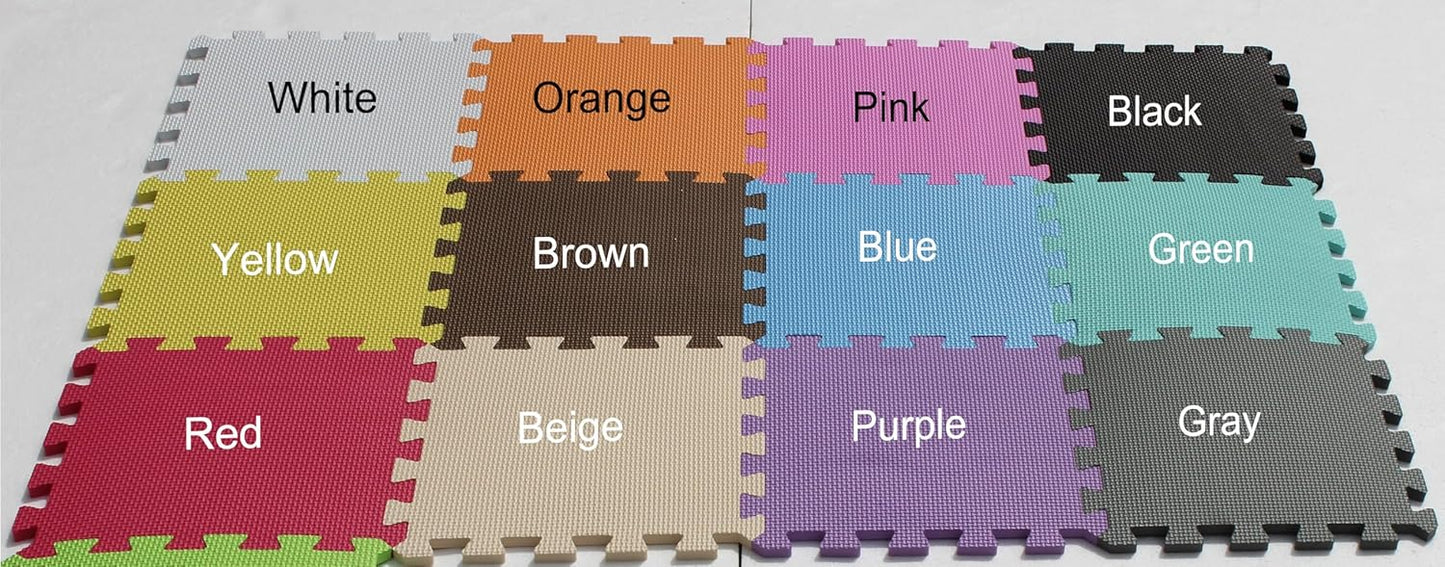 YIMINYUER® 20 Tiles (30cm×30cm×1cm Each Tile) Baby Soft Puzzle Play Mats, Kids Thick EVA Foam Floor, Toddlers & Children's Soft Interlocking Mat