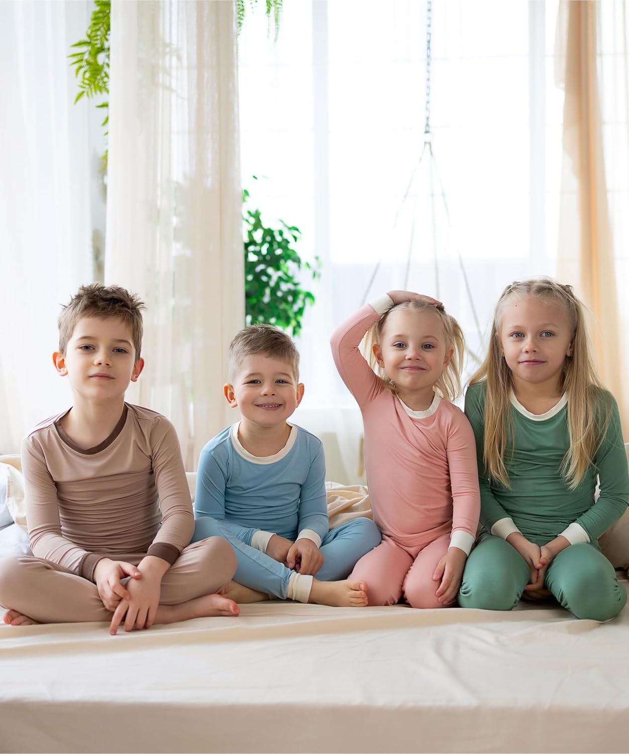 2-Piece Pajama for Kids and Toddlers - Toddler Pajamas - Boys and Girls Pajamas viscose made from Bamboo