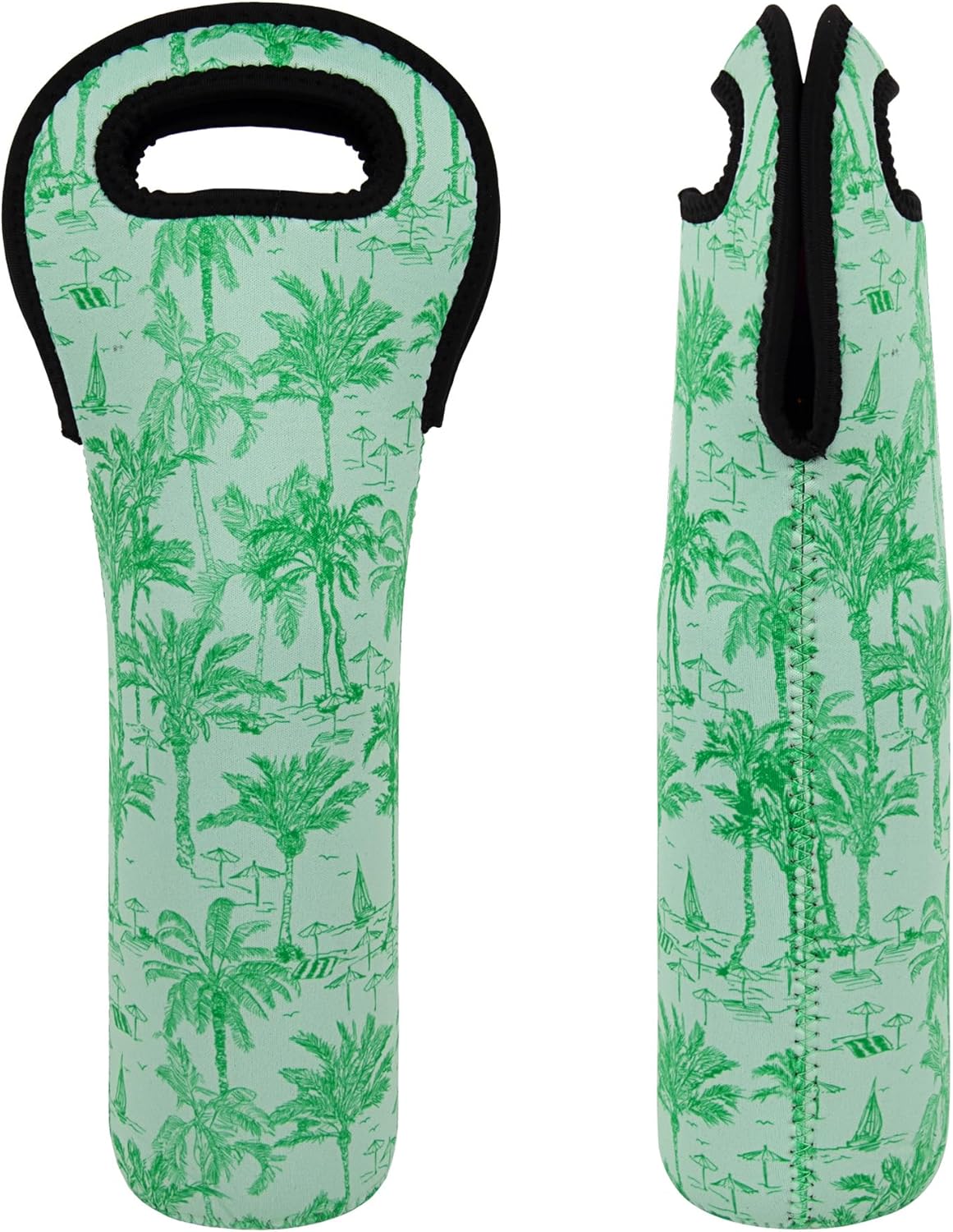 Wine Bag, Wine Carrier Tote Bag, Wine Bottle Protector, Insulated Neoprene Hand Bag, Wine Bags for Wine Bottles Gifts,Wine Bottle Holder for Travel with Secure Carry Handle (2 Pack)