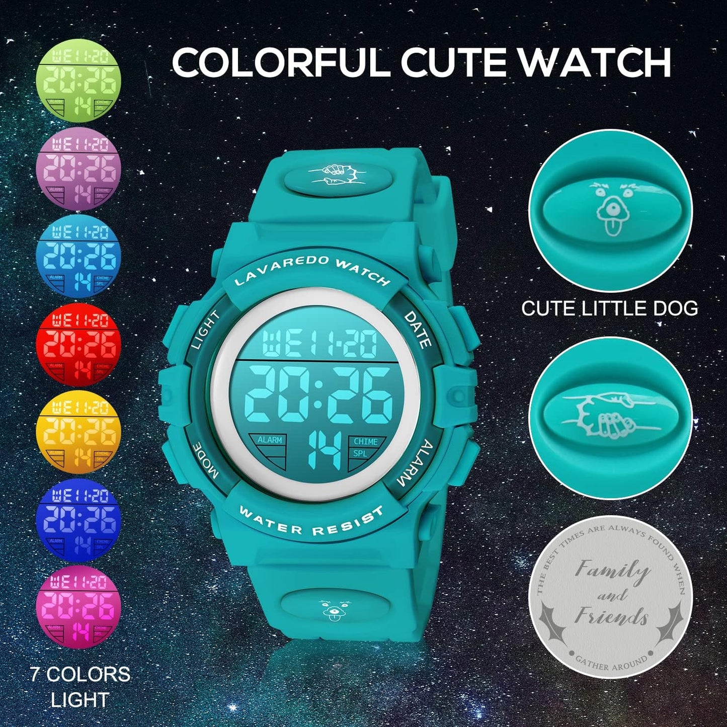 Kids Watch,Boys Watch for 3-15 Year Old Boys,Digital Sport Outdoor Multifunctional Chronograph LED 50 M Waterproof Alarm Calendar Analog Watch for Children with Silicone Band,Kids Gift