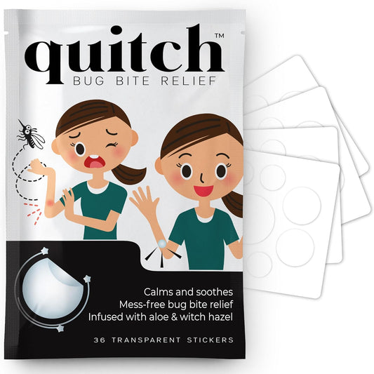 quitch Bug Bite Itch Relief Patch FSA Eligible, Summer Travel Essentials for Kids, Mosquito Bug Bite Thing Alternative, Summer Camp Essentials Itch Relief, Baby hydrocortisone Cream Alternative