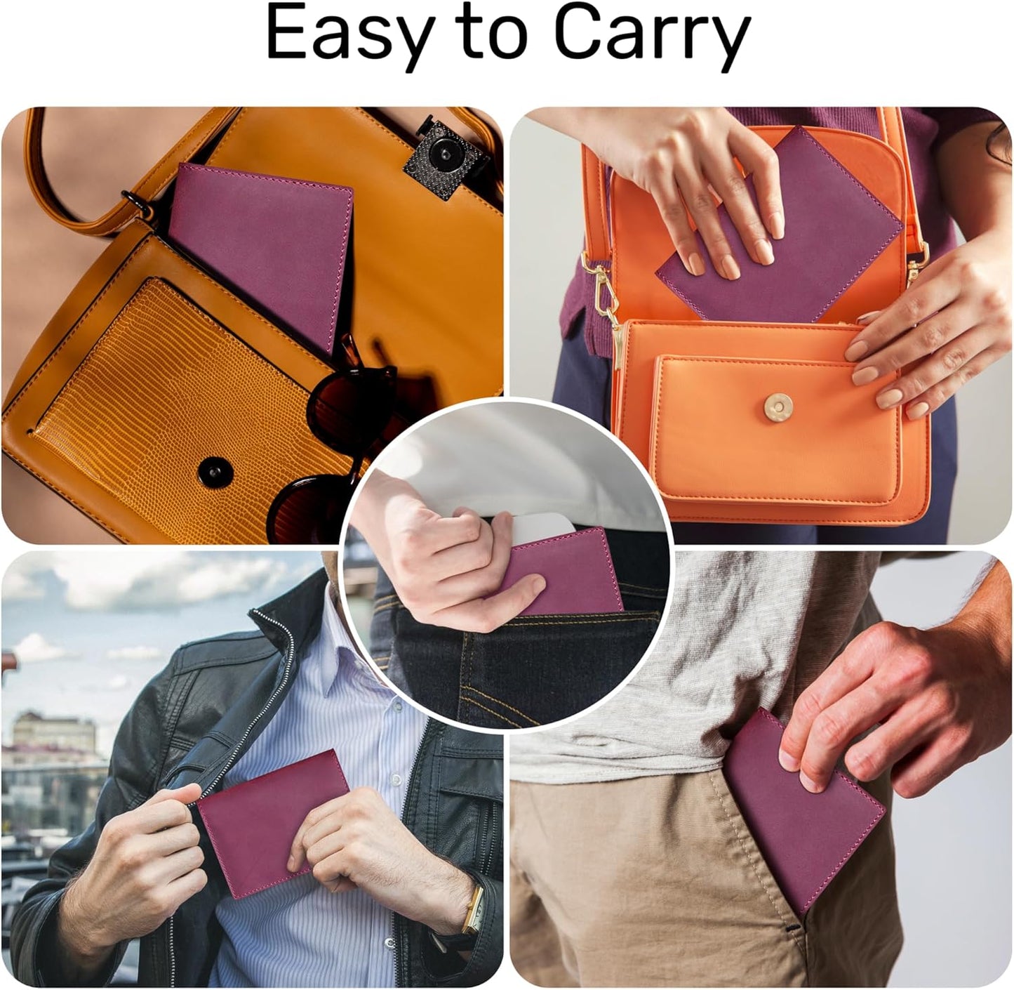 HIFA Leather Passport Holder, Handmade Passport Cover with Card and Ticket Slot - Genuine Leather, Elegant Design, Easy Access - Passport Case, Passport Wallet, Passport Holder