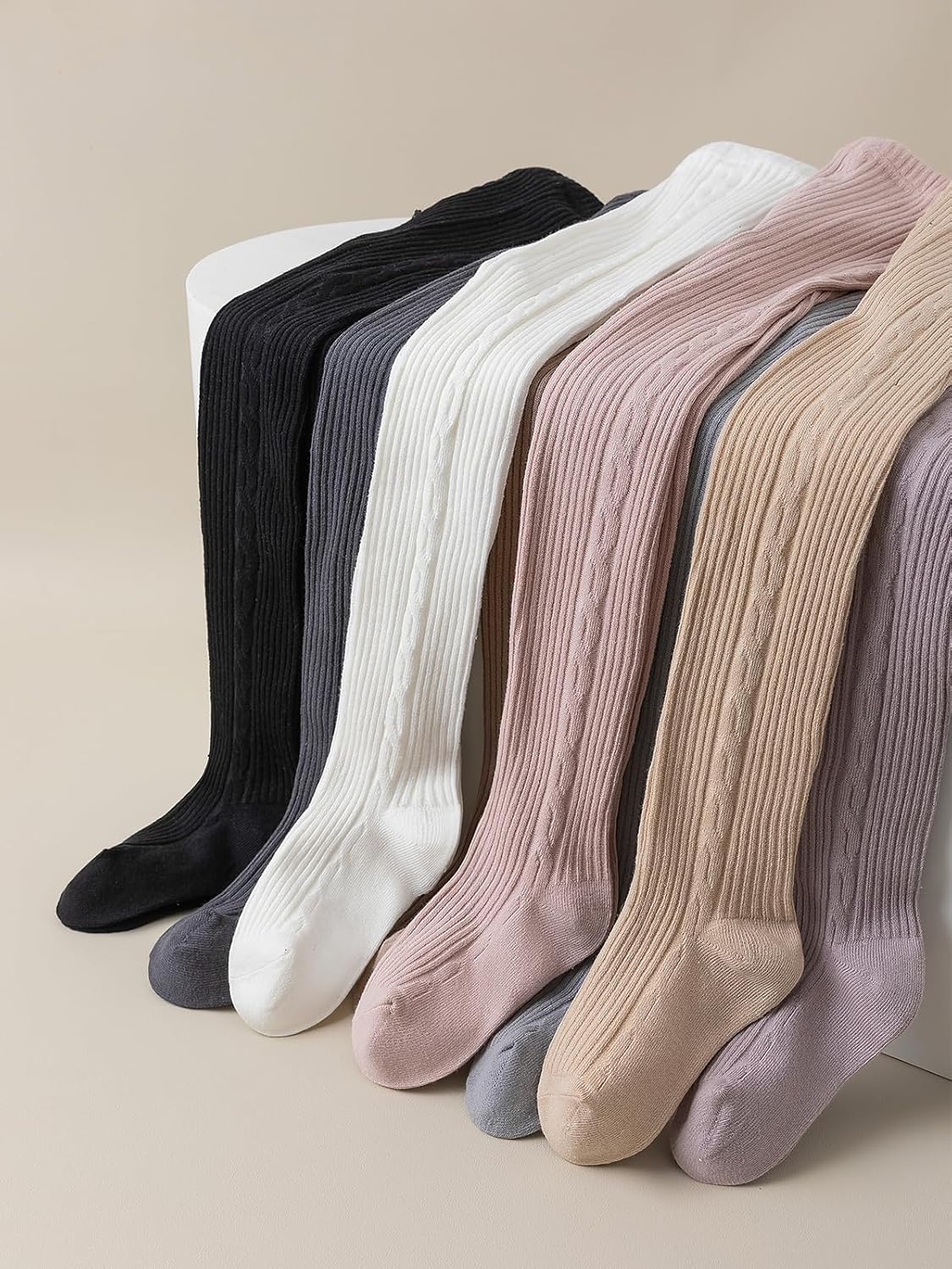 BINIDUCKLING Baby & Toddler Cable Kit Tights for Girls 6 Months - 8 Years