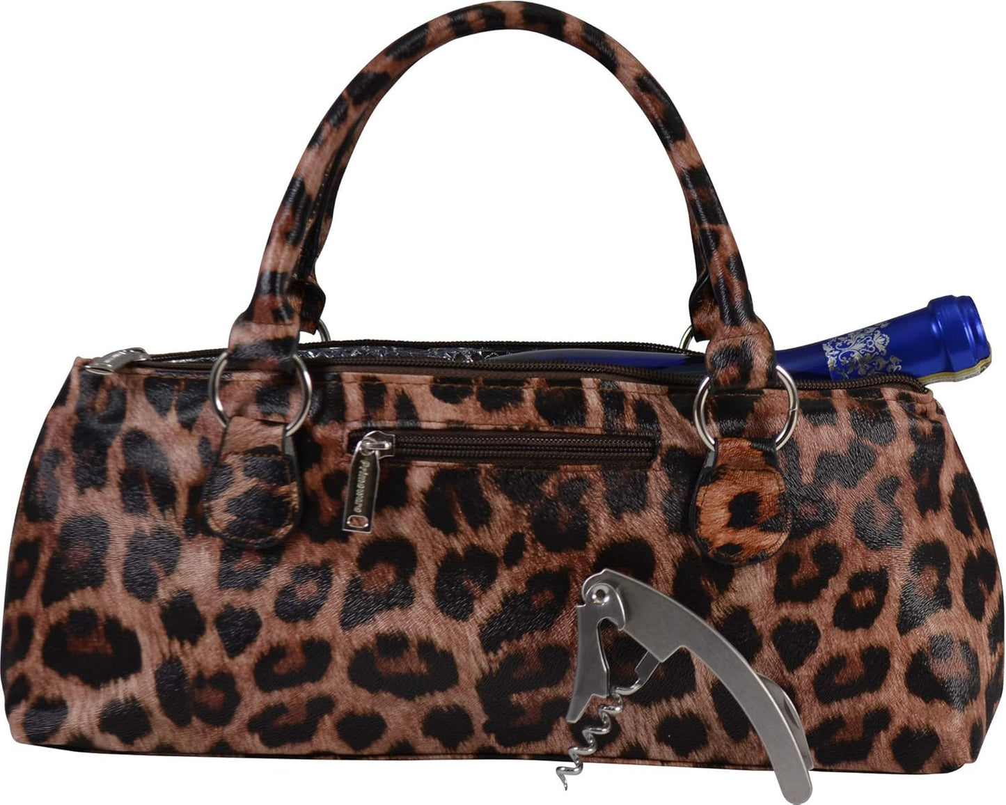 Wine Clutch Bag (Thermal Insulated) Trendy Women's Carry Tote | Holds Red & White 750mL Bottles | Trendy Fashion | Incl. Portable Waiter-Style Corkscrew