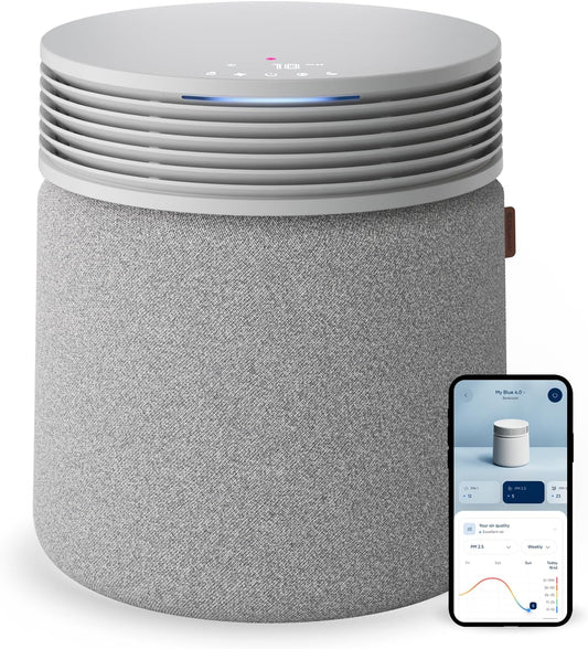 BLUEAIR Air Purifier for Large Rooms & Home - Odor Eliminating Cleans up to 3385 ft², HEPASilent, Smart WiFi, Auto Mode, Doubles as Table, Removes Dust, Smoke, Pet Hair, AHAM Verified, Blue Signature