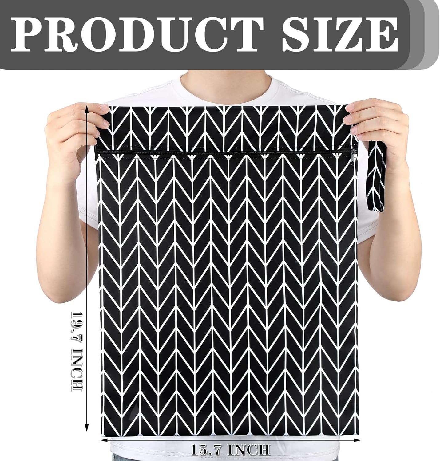 Shappy 2 Pcs Large Travel Laundry Bag Washable Waterproof Wet Dry Large Dirty Clothes Bag Bathing Workout(Stripe Style)