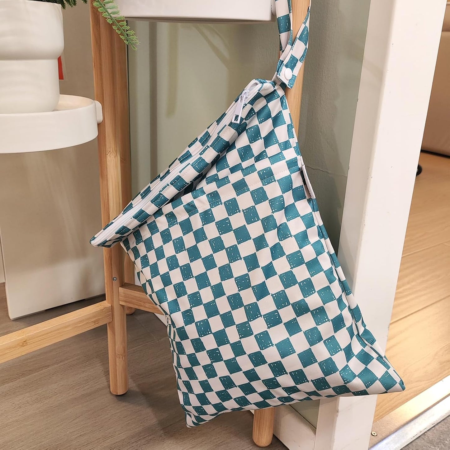 Mama Koala Waterproof Wet Dry Bags for Baby Items, Cloth Diapers, Swimsuits, Travel, Gym Clothes, Beach, Pump Parts, Toiletries, Two Zippered Pockets, 2 Pack (W021)