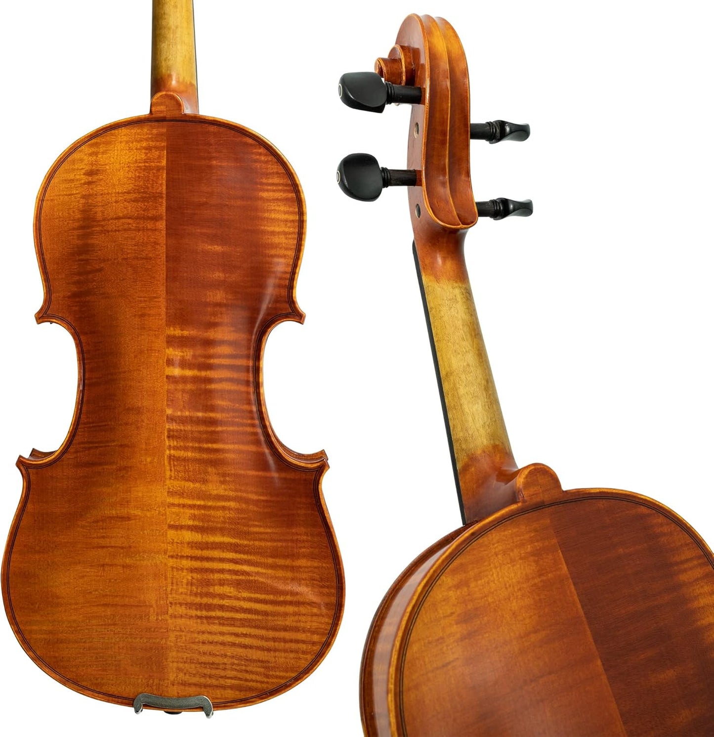 Louis Carpini G2 Violin Outfit 4/4 Full Size - Carrying Case and Accessories Included - Solid Maple Wood and Ebony Fittings By Kennedy Violins
