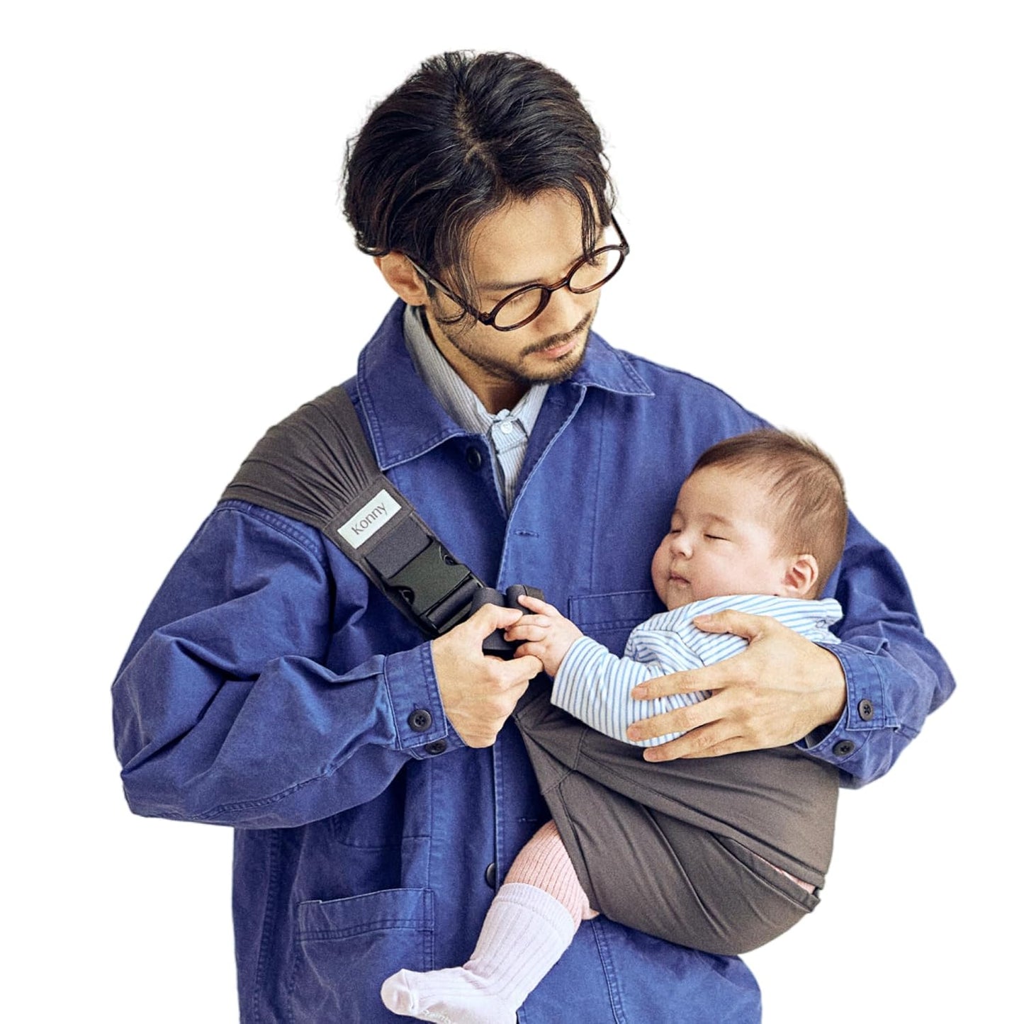 Konny Baby Carrier Hip Seat, Dual Support IHDI Certified with Two Safety Pads, Adjustable Wraps Sling Wearable One Size Fits All, Baby Essentials for 6 to 48 Months up to 44 lbs -Charcoal