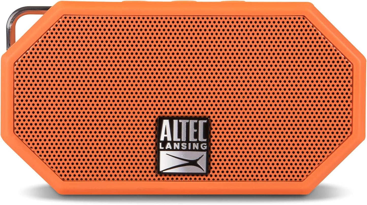 Altec Lansing Mini H2O - Waterproof Bluetooth Speaker, IP67 Certified & Floats in Water, Compact & Portable Speaker for Hiking, Camping, Pool, and Beach,Orange