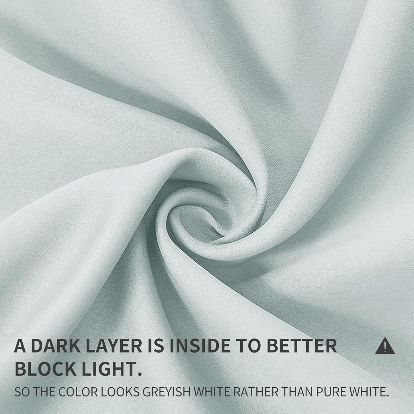 Joydeco White Curtains 54 Inches Long 2 Panels Set, Thermal Insulated Long Curtains& Drapes 2 Burg, Room Darkening Grommet Drapes for Living Room Bedroom Window (W52 x L54 Inch, Greyish White)