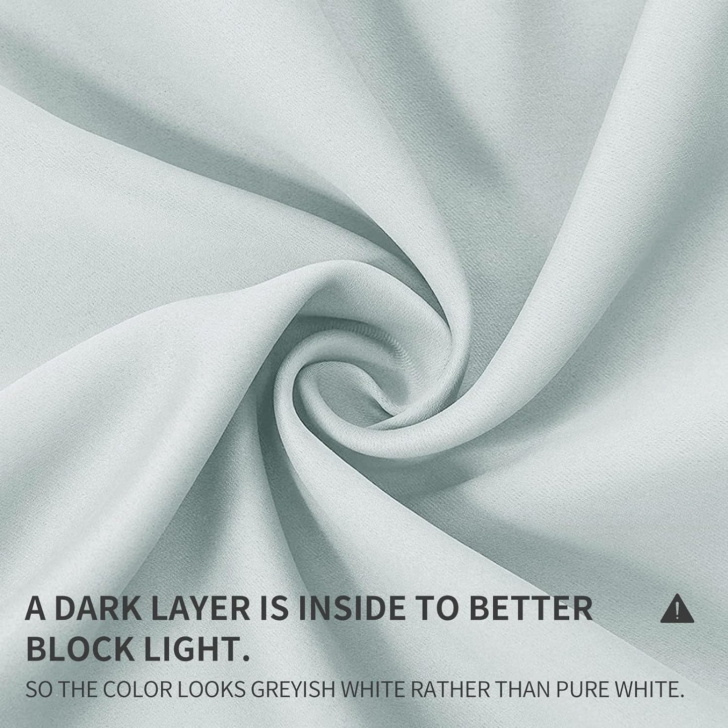 Joydeco White Curtains 72 Inches Long 2 Panels Set, Thermal Insulated Long Curtains& Drapes 2 Burg, Room Darkening Grommet Drapes for Living Room Bedroom Window (W52 x L72 Inch, Greyish White)