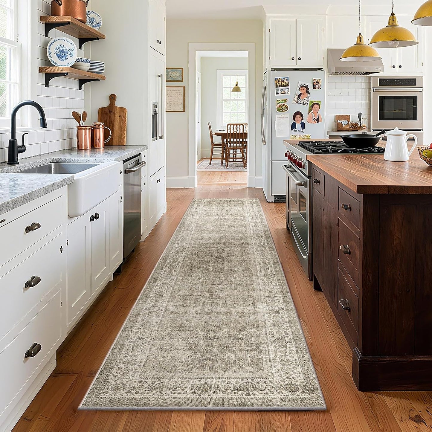 Washable Runners for Hallways Kitchen Rug: 2'x10' Runner Rugs Stain Resistant Non Slip Low Pile Soft Carpet Runners for Hallways Bedroom Entryway Indoor Beside Bathroom Laundry Room