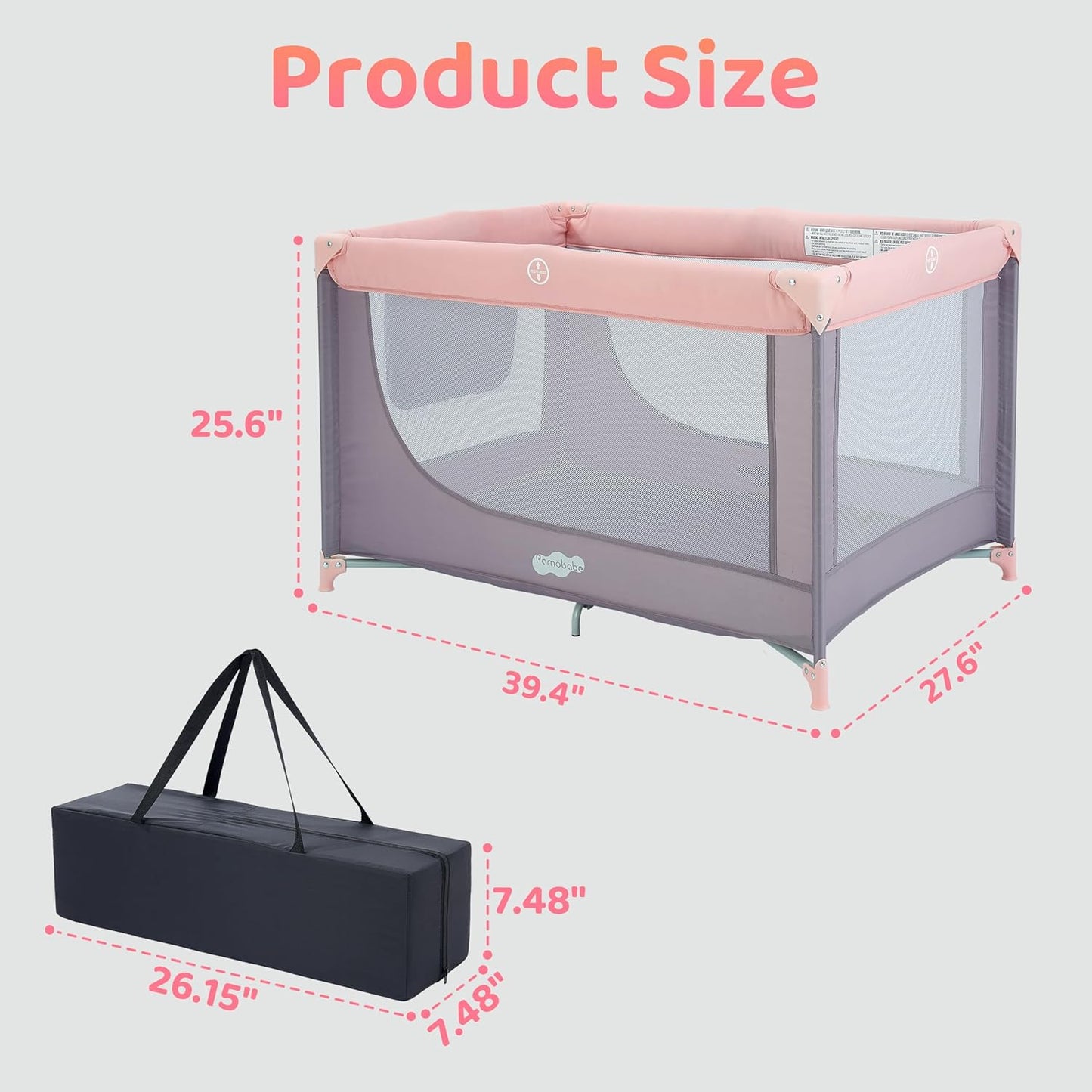 Pamo Babe Portable Crib Mattress Baby Playards