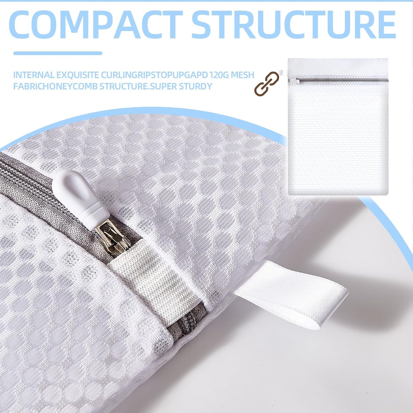 Mesh Laundry Bags, Mesh Wash Bags, Durable Mesh Structure with Strong Zipper, Suitable for Underwear, Delicate Clothes, Pants, Shoes, Socks Washing (Honey mesh, Large 20 * 24in*3pcs)