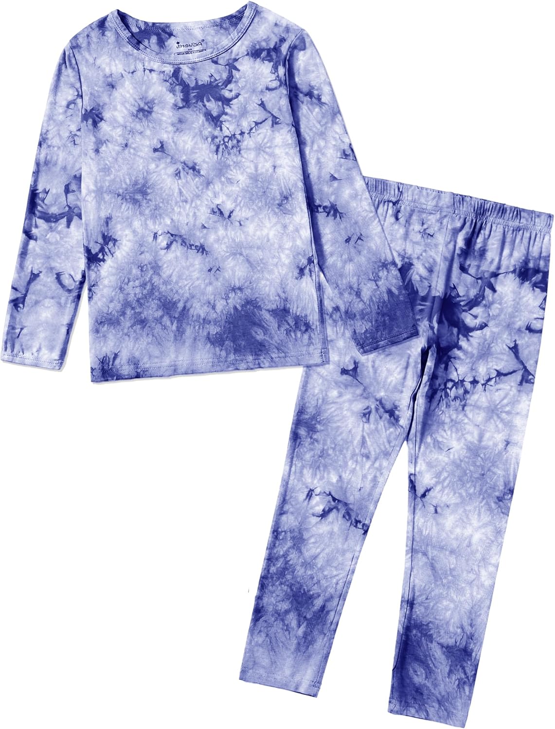 Jimonda Kids Soft Rayon From Bamboo Sleepwear Long Sleeve Boys Girls Pajama Outdoor 2-Piece tops&pant Casual sets Tie Dye PJ