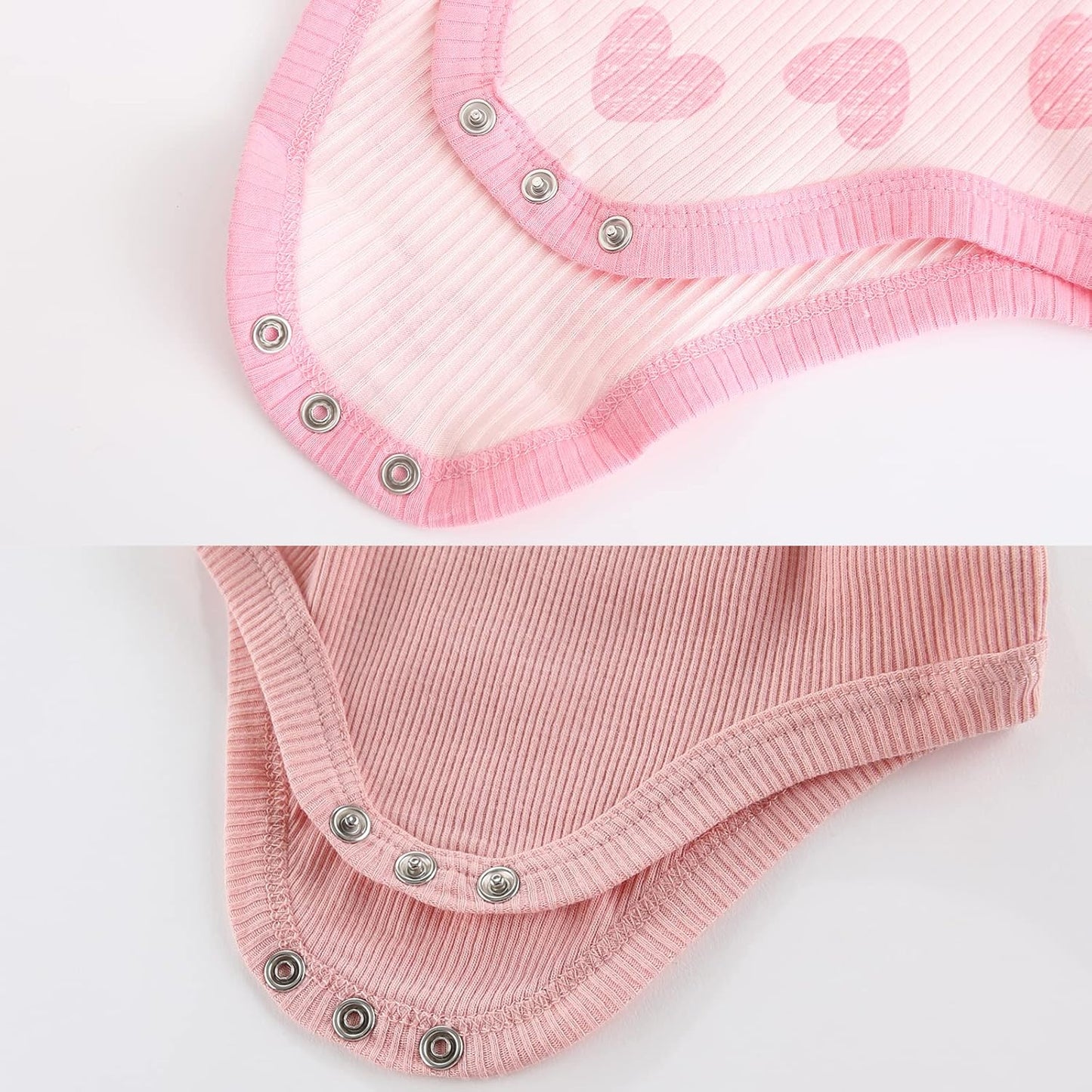 Newborn Baby Short Sleeve Bodysuit Cotton One-Piece Baby Clothes 5-Pack, 0-12 Months