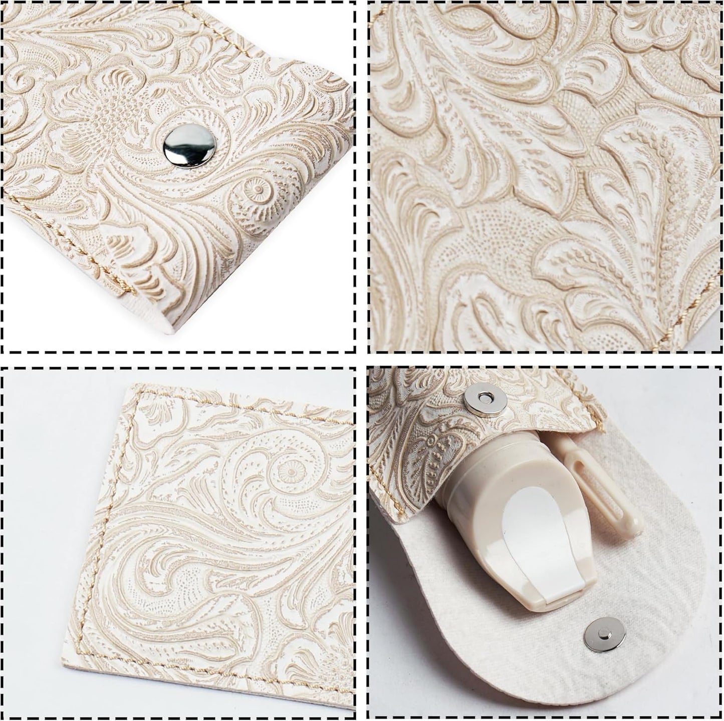 Recorder Instrument for Beginner Adults,8-Hole Soprano Descant Recorder Music Flute with with Cleaning Rod & Leather Case For Home Entertainment(3-Carved White)