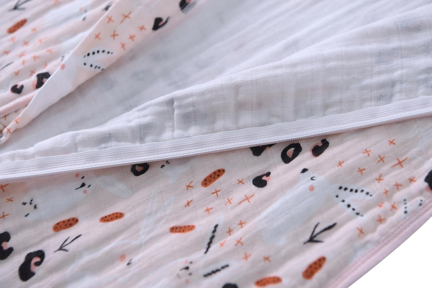 Baby Sleep Sack 6-12 Months Wearable Blanket for Babies 100% Organic Cotton 2-Way Zipper YKK 0.5 TOG Toddler Sleeping Sacks Bunny