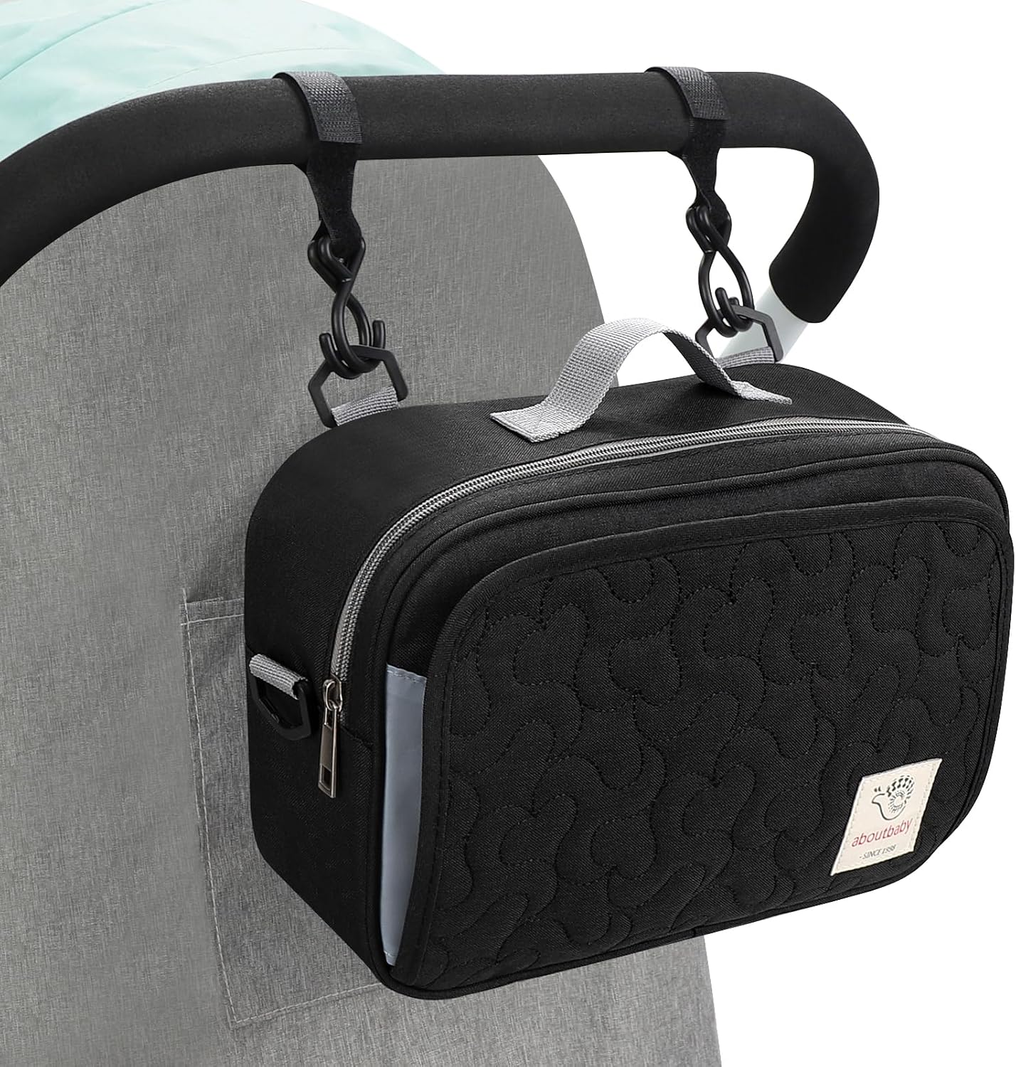 Accmor Stroller Organizer, Universal Stroller Organizer with Insulated Cup Holder Pocket, Dual Purpose Large Capacity Stroller Bag Caddy, Stroller Accessories Fits for Uppababy, Doona, Nuna Strollers