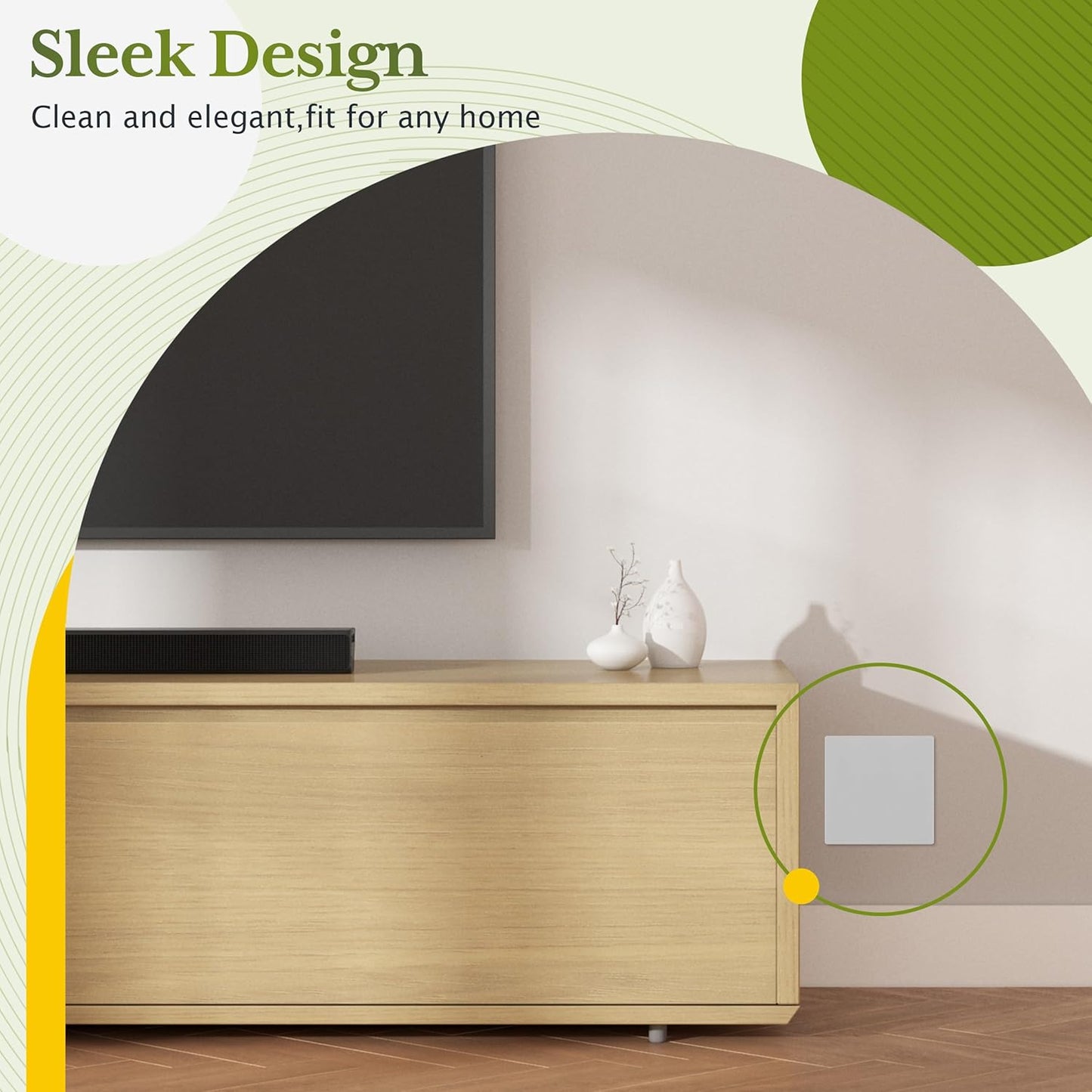 TG Screwless Double Blank Wall Plate, Child Safe Blank Device Outlet Cover, Mid-Size 2-Gang 4.88" H x 4.92" L, Polycarbonate Thermoplastic, UL Listed, SP-MB2-W5P, White (5 Pack)