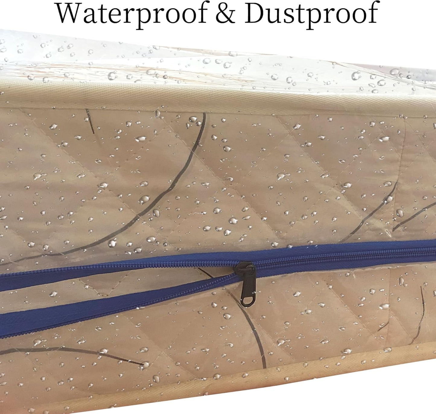 2 Pack Queen Mattress Bags for Moving and Storage-5 Mil Zipper Plastic Waterproof Mattress Storage Bags