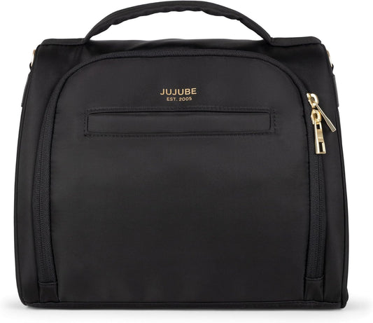 JuJuBe New Insulated Bottle Bag, Breastmilk Storage Bag for Baby Bottles, Travel Insulated Waterproof Lunch Bag or Cooler Bag for Nursing, Milk, Food, Baby Formula, Snacks, Black, Mothers Day Gift