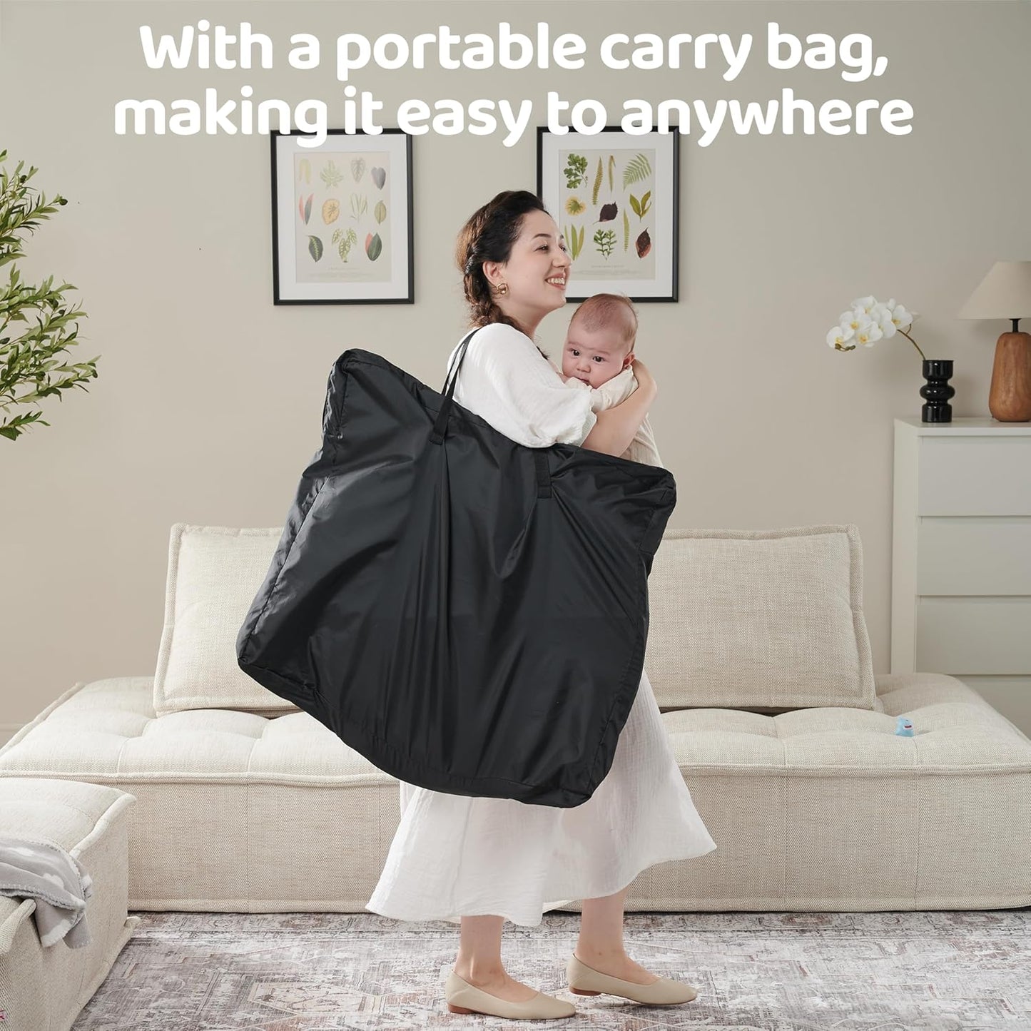 Pamo babe Portable Bassinet and Play Space Baby Dome with Toys and Canopy Travel Crib for Newborn