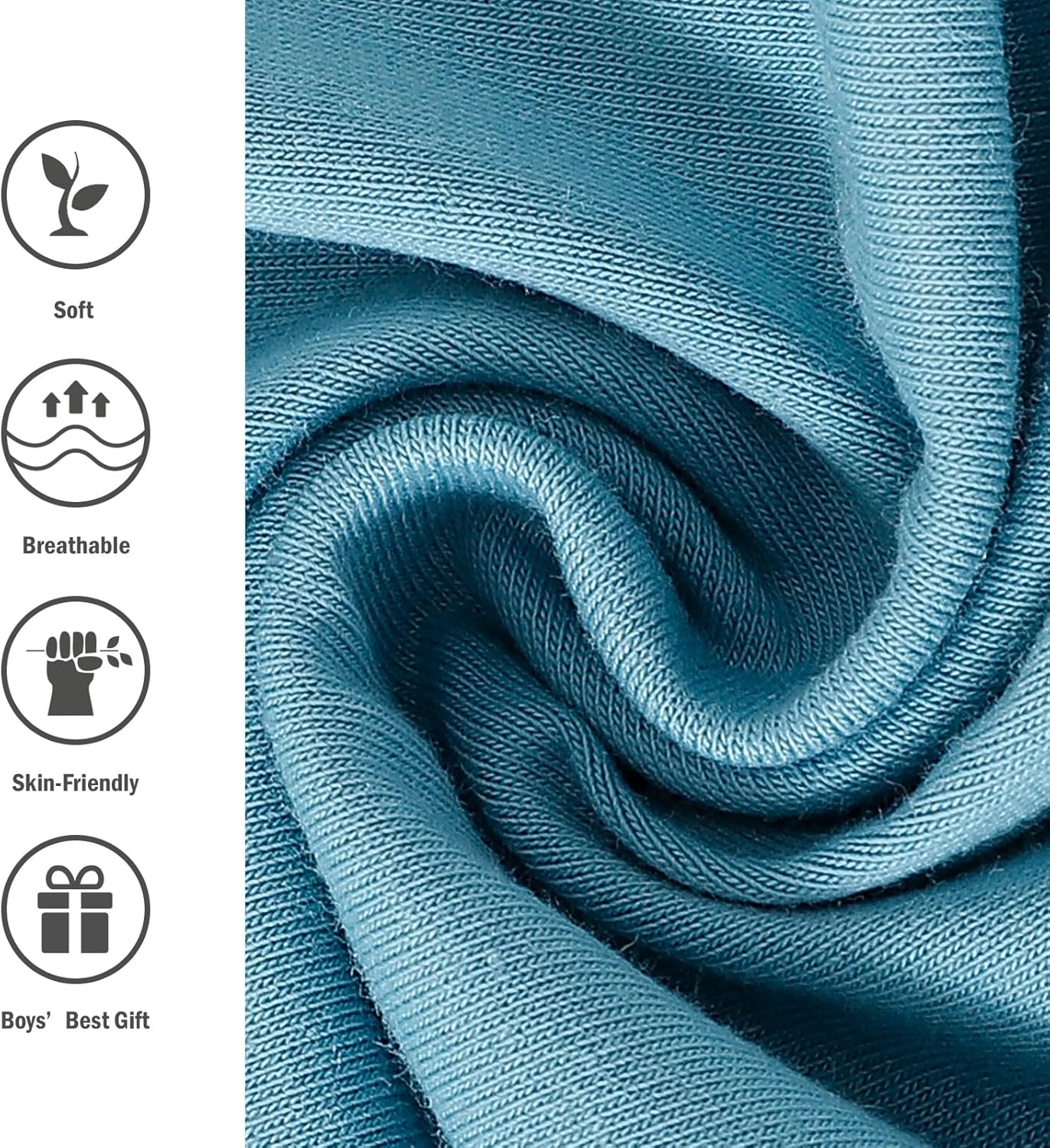 OPAWO Toddler Boy Shirts 3 Pack, V-Neck Short Sleeve Toddler Tshirts, Blank Baby Tee Shirts Summer Tops 12 Months-5T