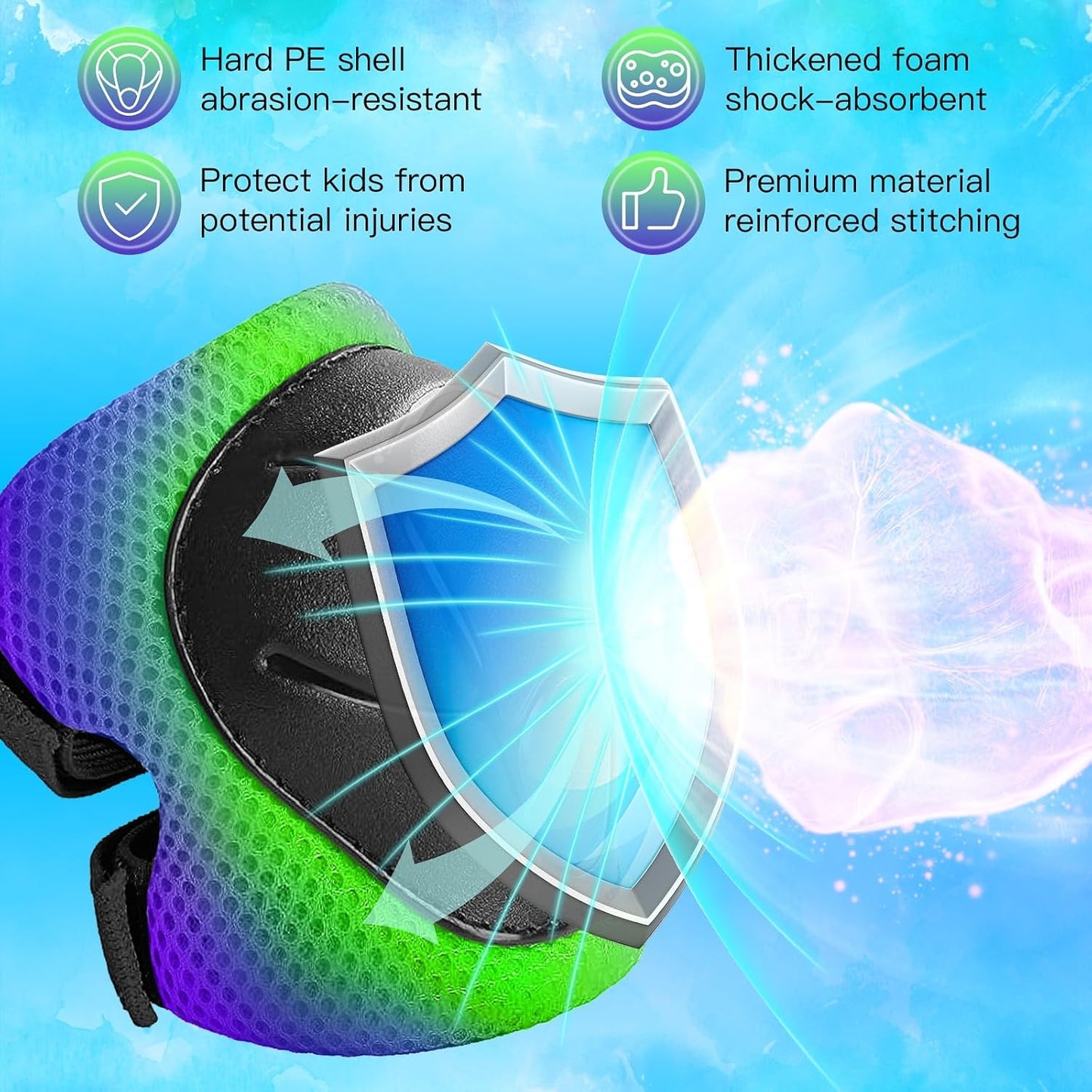 Toddler/Kids Bike Helmet Set for Boys Girls 3D Adjustable Kids Helmet Protective Gear Set Knee Elbow Wrist Pads and Multi-Sports Skateboard Scooter Cycling Roller Balance Bike