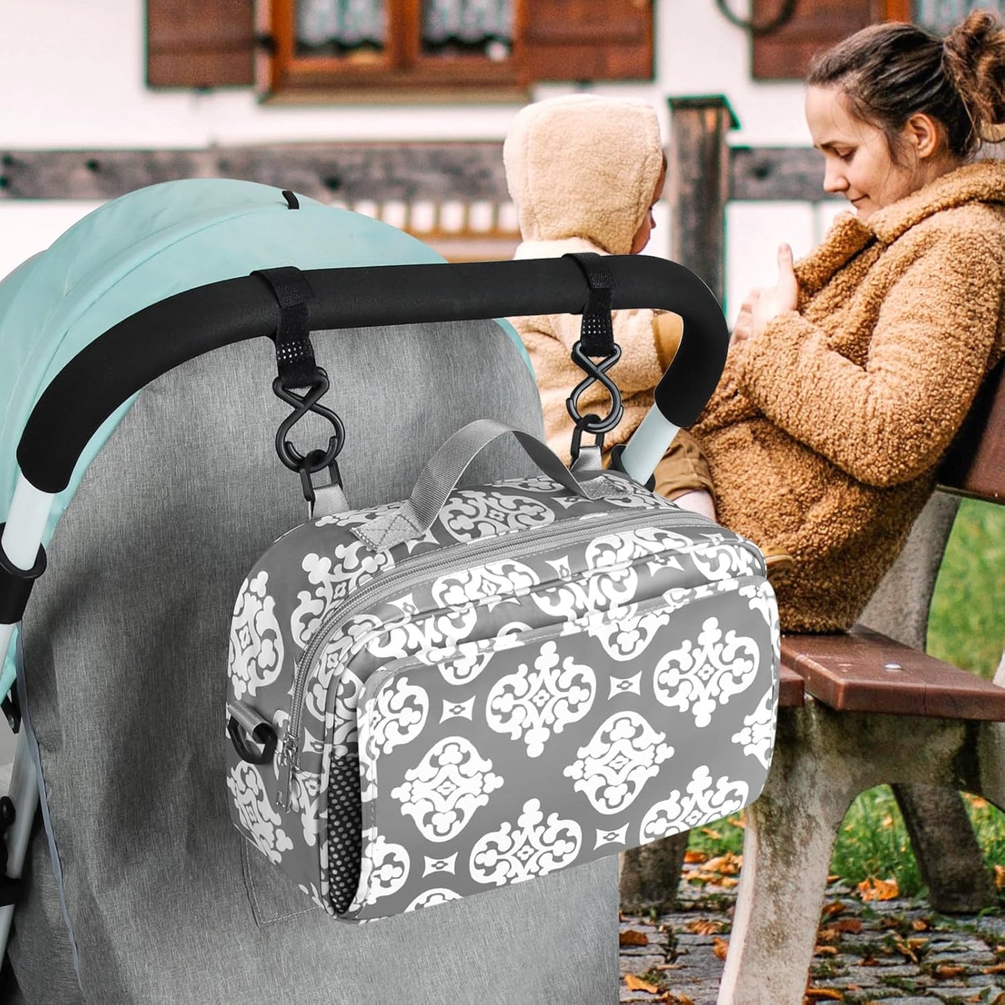 Accmor Stroller Organizer, Universal Stroller Organizer with Insulated Cup Holder Pocket, Dual Purpose Large Capacity Stroller Bag Caddy, Stroller Accessories Fits for Uppababy, Doona, Nuna Strollers