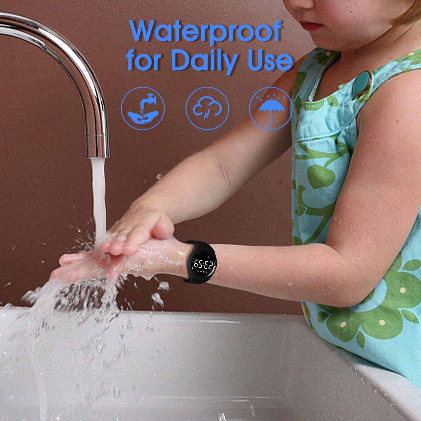 Kids Watches for Girls Boys Digital Sport Watch with Step Counter Pedometer Vibration Alarm Clock, No App Waterproof Fitness Tracker Kids Watch Boys Girls Teens Students Ages 5-16