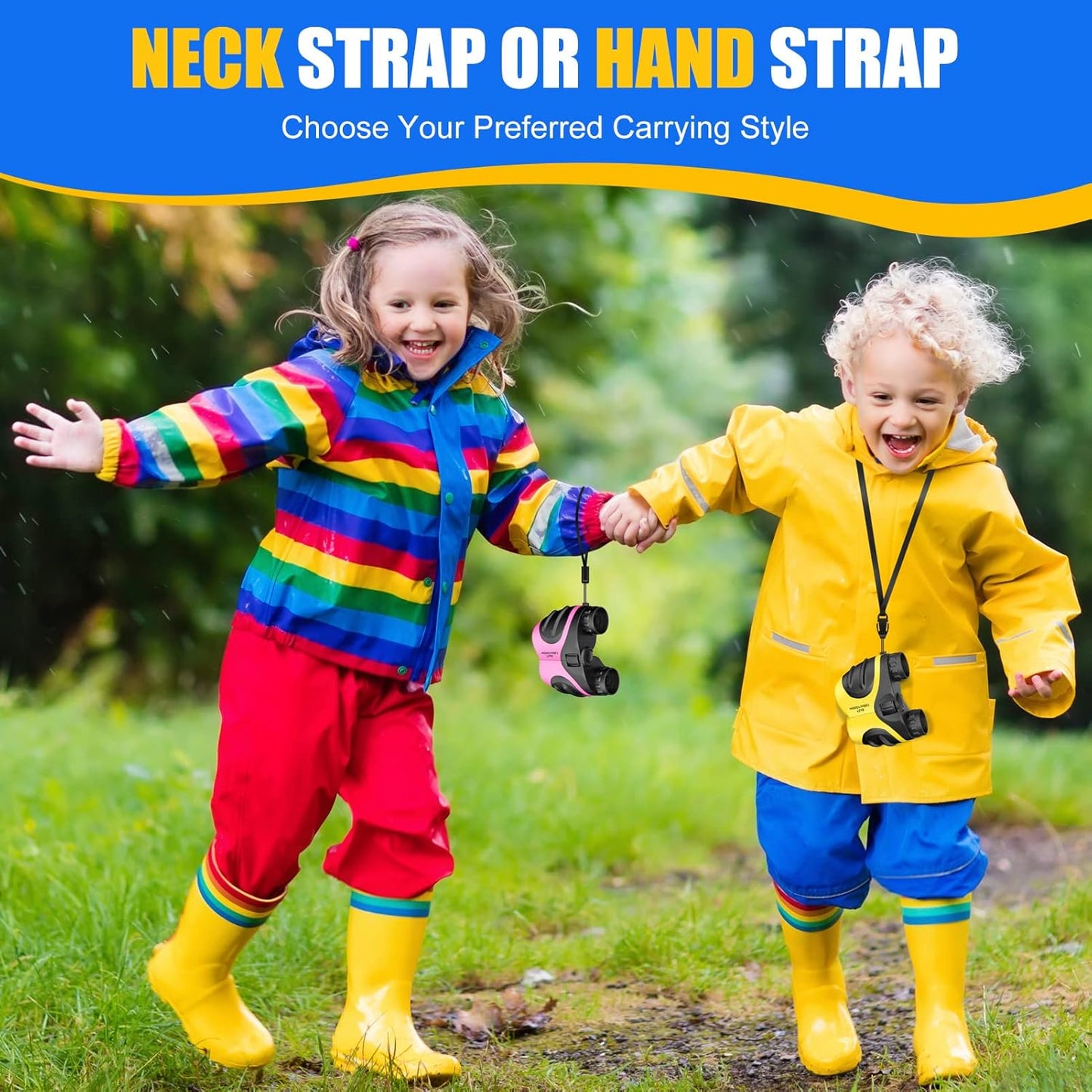 LET'S GO! Binocular for Kids, Compact High Resolution Shockproof Binoculars