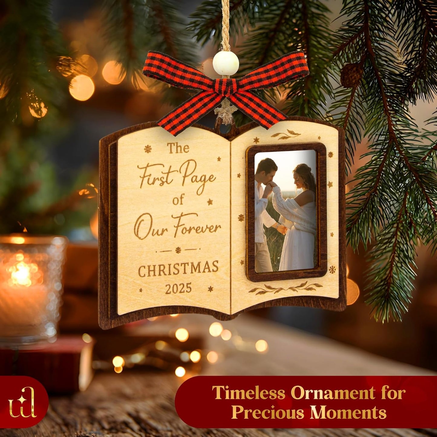 Our First Christmas Married Ornament 2025 - Unique Wedding Gifts For Couples 2025 Newlyweds, 1st Christmas As Mr And Mrs Ornaments, Wedding Ornament 2025 For Couple, Just Married Decorations