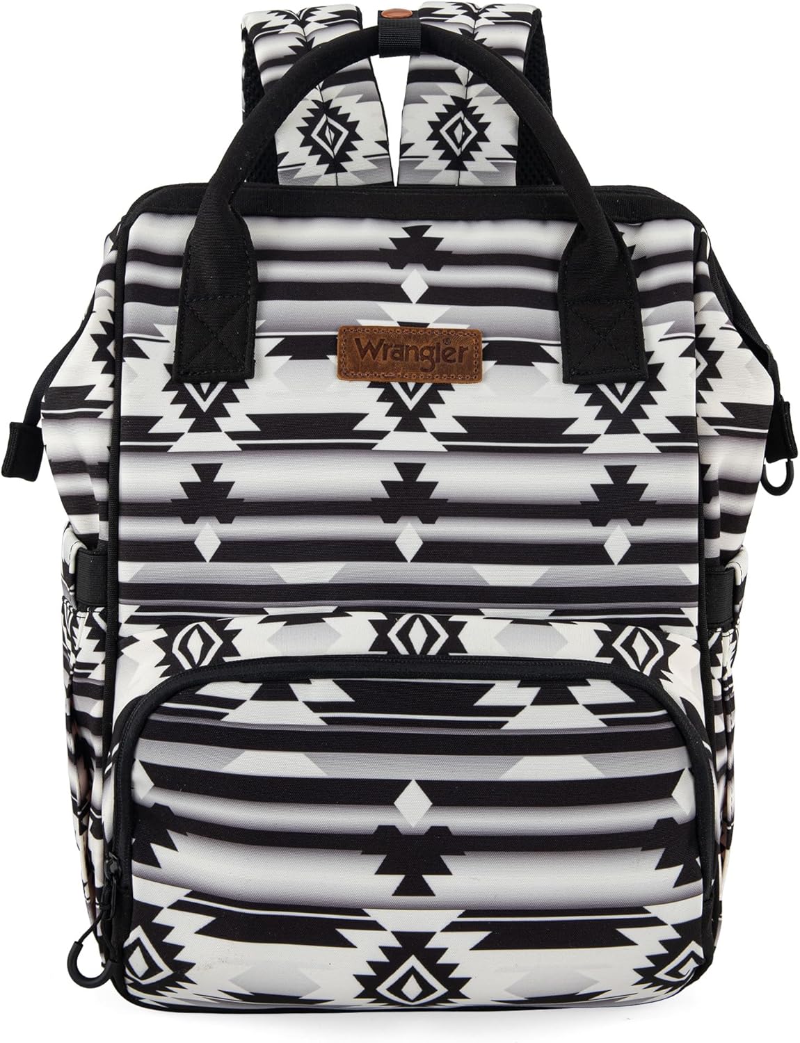 Wrangler Diaper Bag Backpack Aztec Travel Backpack Purses Western Multi-Function Baby Bags for Mom with Waterproof Insulated Pockets
