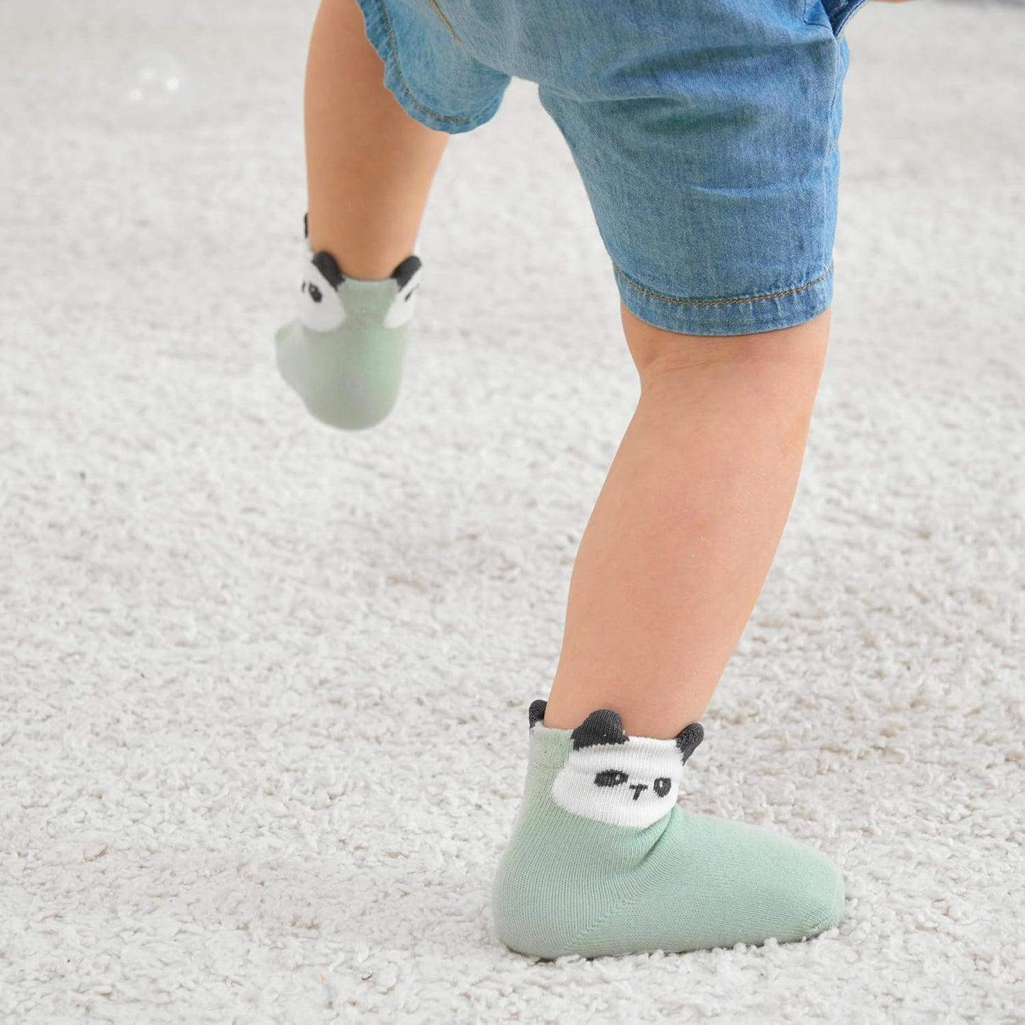 Baby Non Slip Ankle Socks with Grippers for 0 Months-7 Years Old Walking Socks