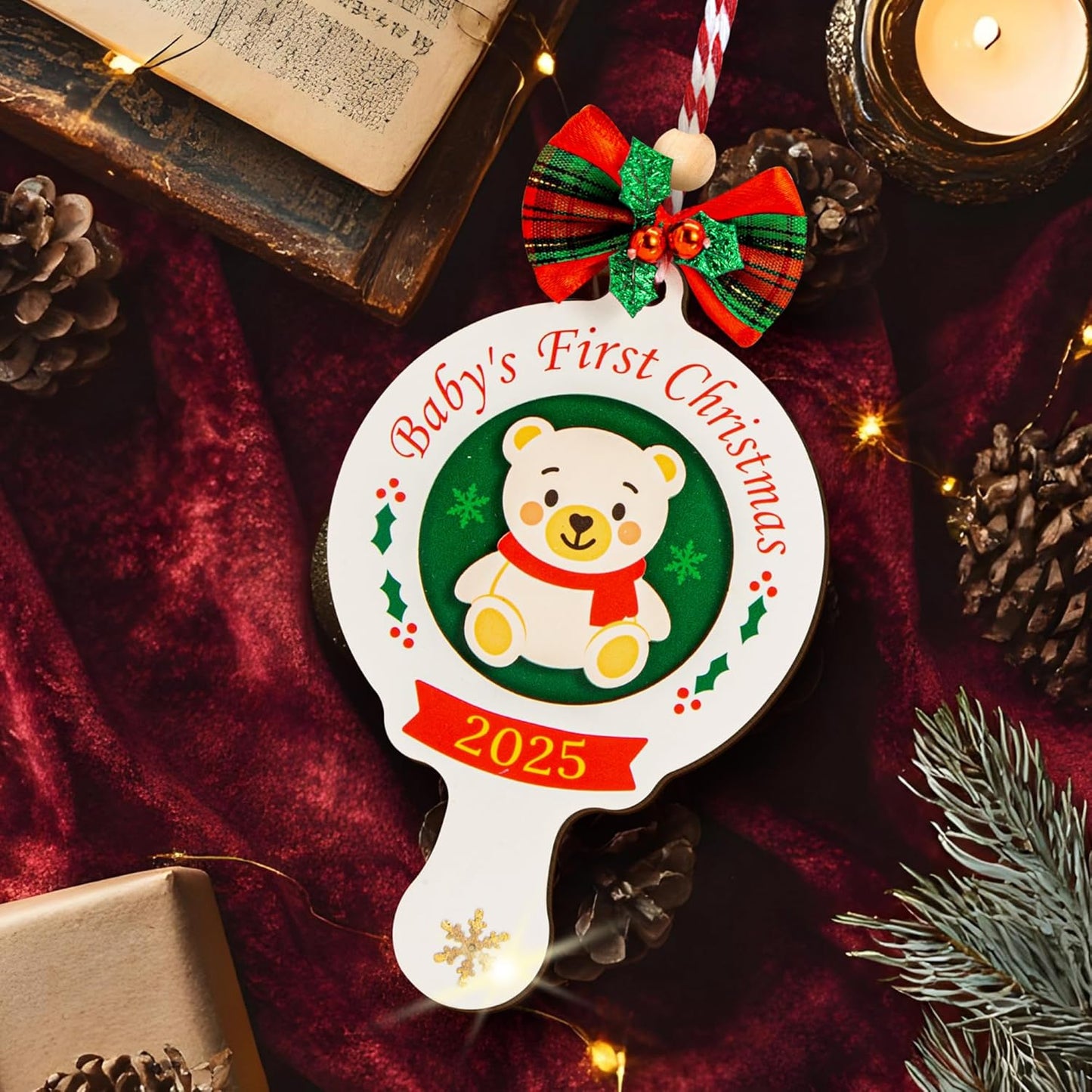 Baby First Christmas Ornament 2025 for Girl Boy - Baby's 1st for Parents, Gingerbread Newborn Ornament Keepsake Babys First Xmas Ornaments for Xmas Tree Decorations