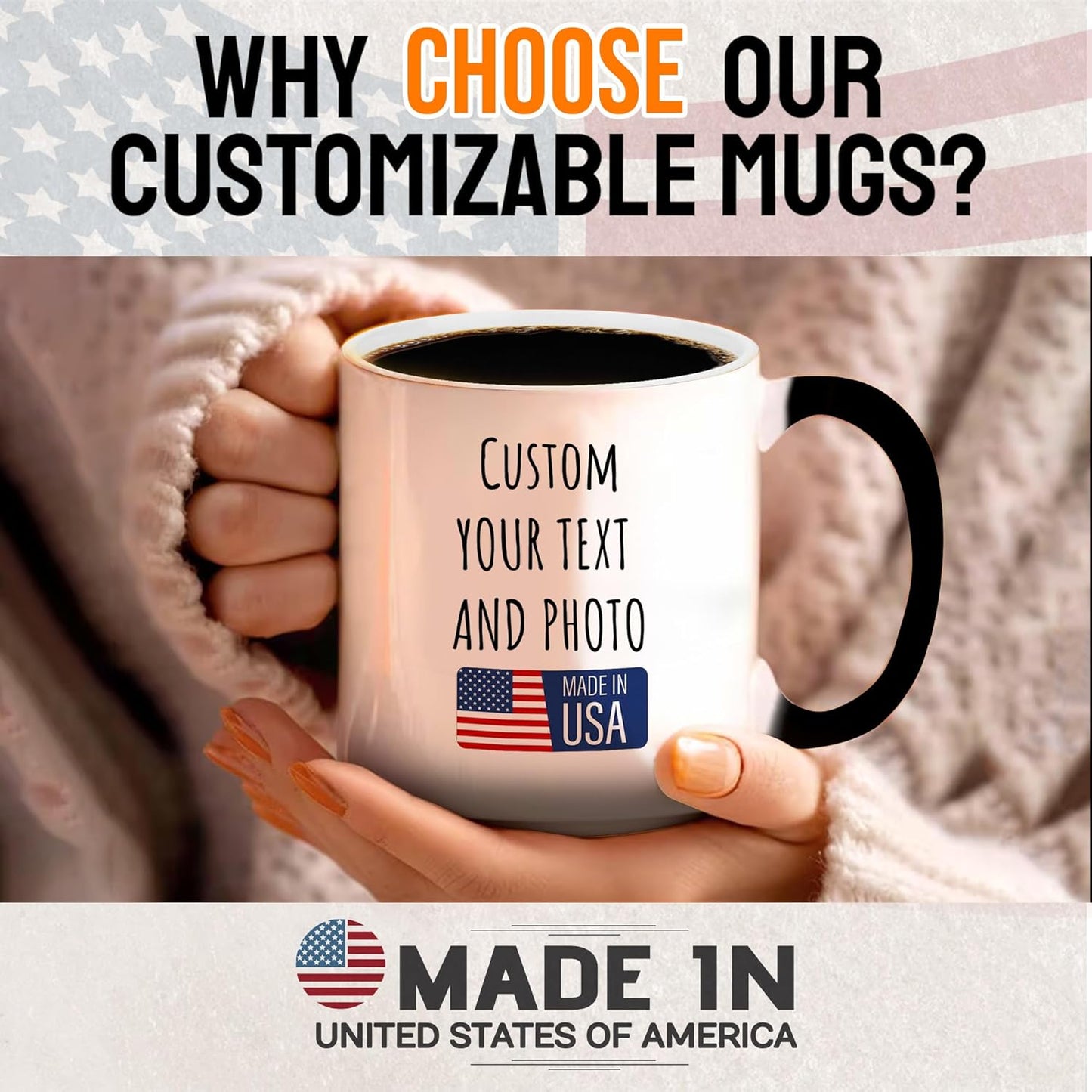 Custom Magic Mug Personalized Photo Coffee Mugs 11 Oz Customize Color Changing Cup with Photo Text Image Logo Ceramic Cups Gifts for Men Women Dad Mom Family Best Friend