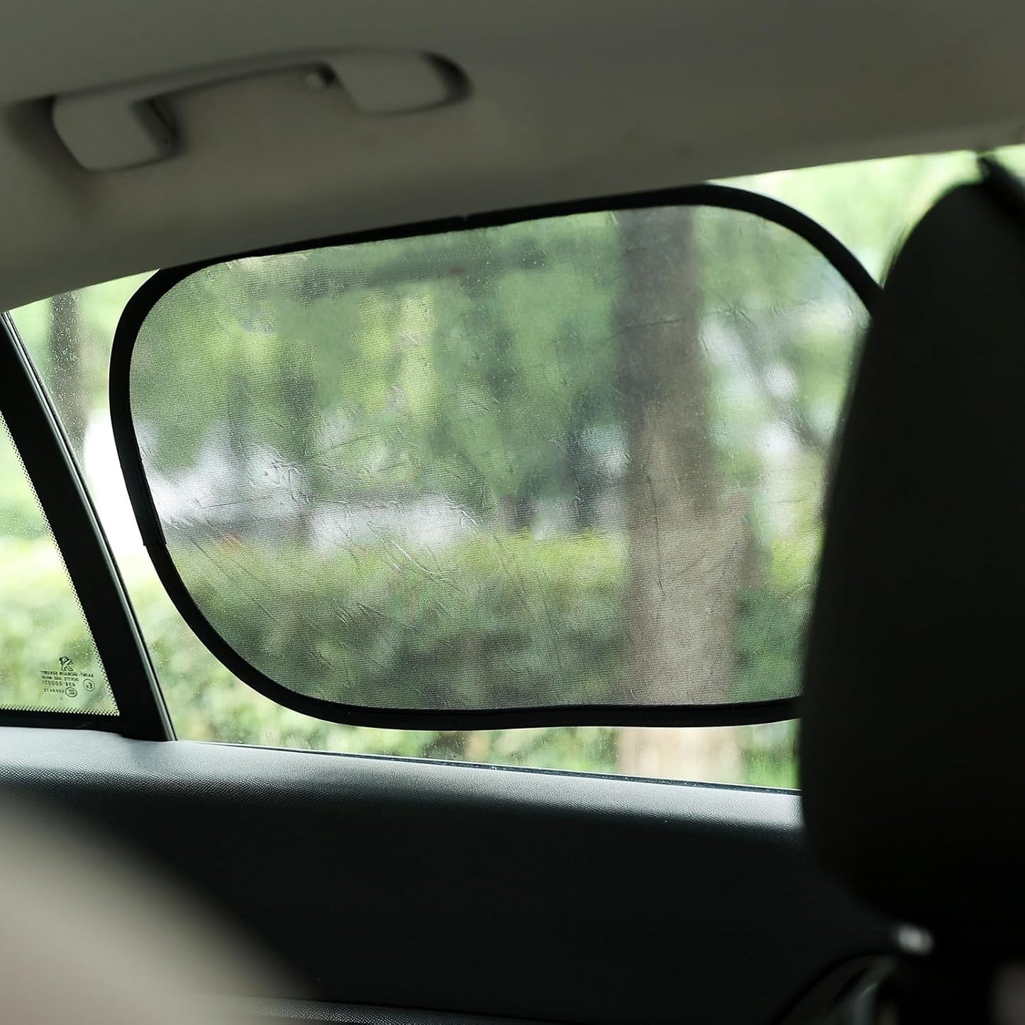 Funbliss Bar Mirror for Baby + 2 Pack Car Window Shades Bundle (19″ × 12″), UPF 50+ Window Shade for Baby in Car, 360° Rotation Fully-Adjustable Straps