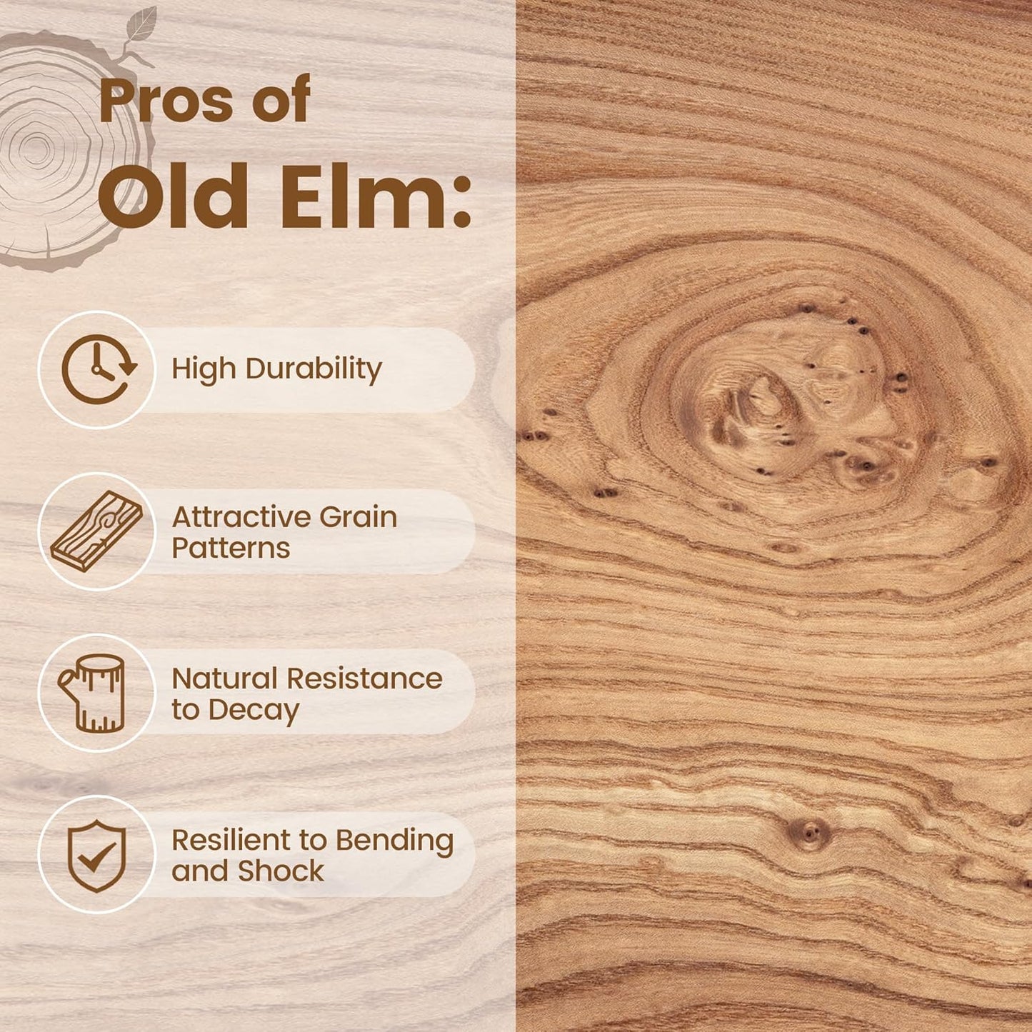 Rustic Elm Wood Floating Shelf for Wall, Flat Edge 48"W x 9.2"D x 1.4"H, 1 Pack with Invisible Bracket, Large Wall Mounted Storage Shelf for Living Room Bedroom Kitchen Bathroom Decor, Natural Finish