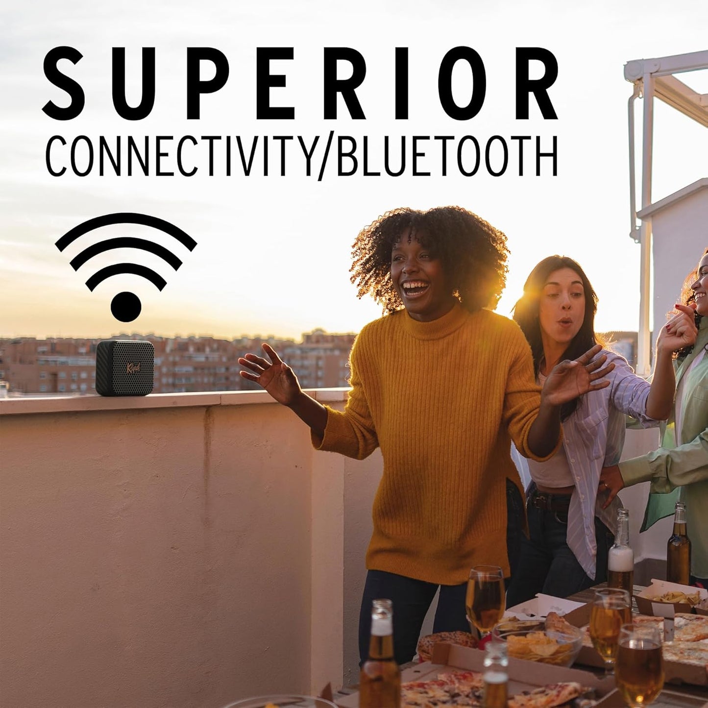 Klipsch The Austin Portable Bluetooth Speaker with a 1.5" Full Range Driver, IP67 dust and Waterproof Rating, 12 Hours of Playtime for a Premium Live Concert Experience