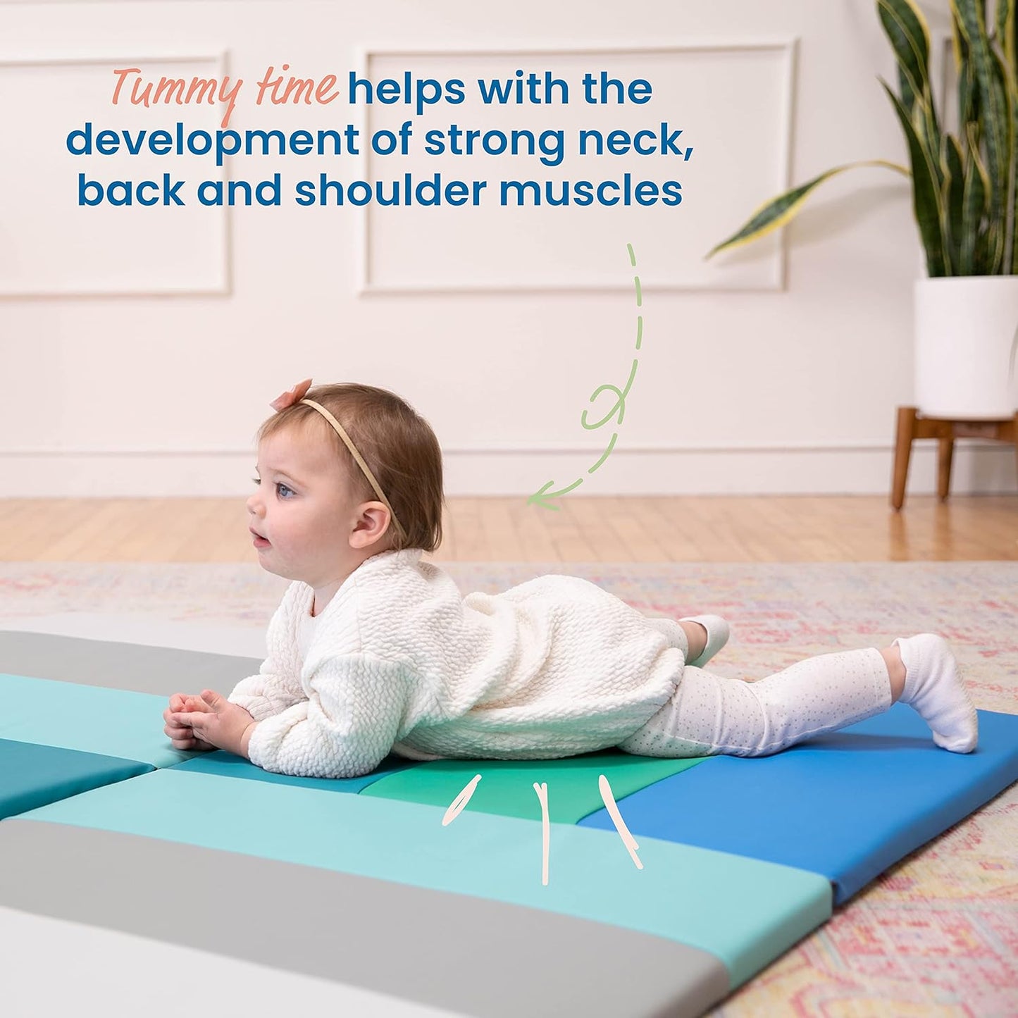 ECR4Kids SoftZone Turning Tiles Activity Mat, Folding Playmat, Contemporary