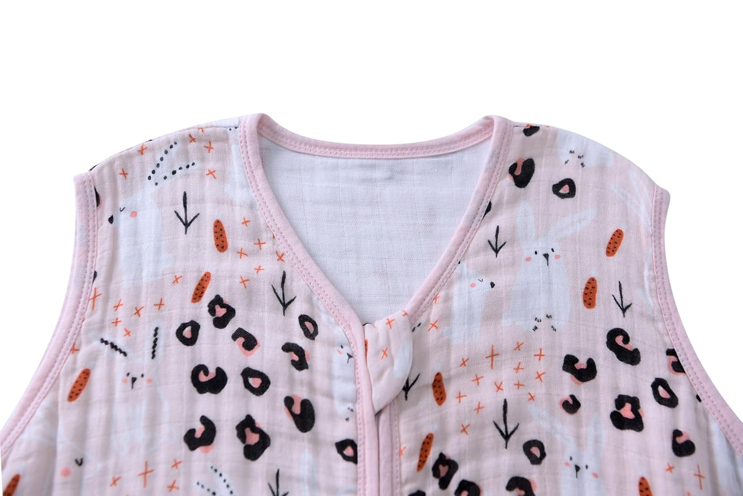 Baby Sleep Sack 2-4 T Boys & Girls Wearable Blanket 100% Organic Cotton 0.5 TOG Toddler Sleep Sacks 2- Way Zipper X-Large Pink Bunny